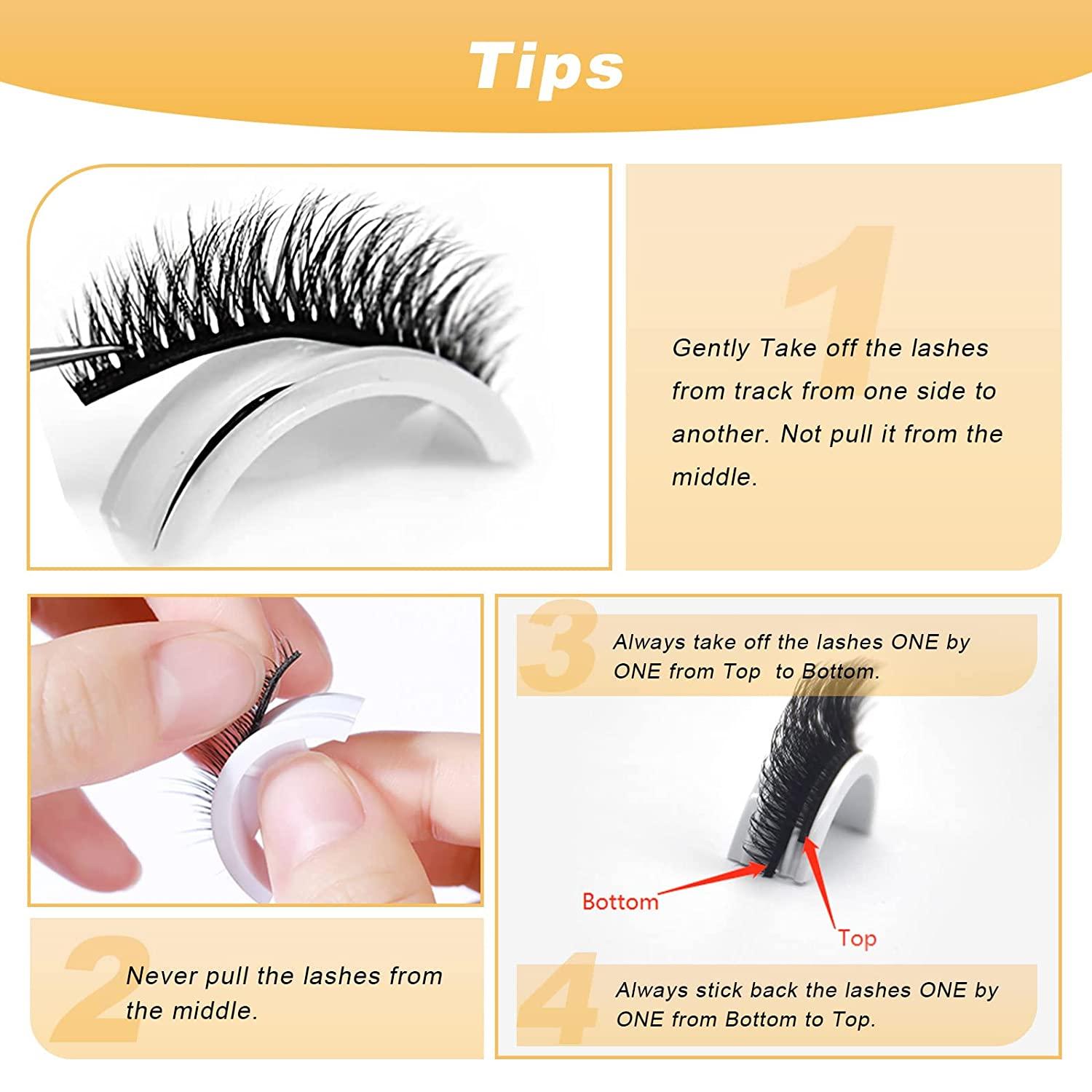 Self Adhesive Eyelashes, False Lashes Natural Look, Reusable Self