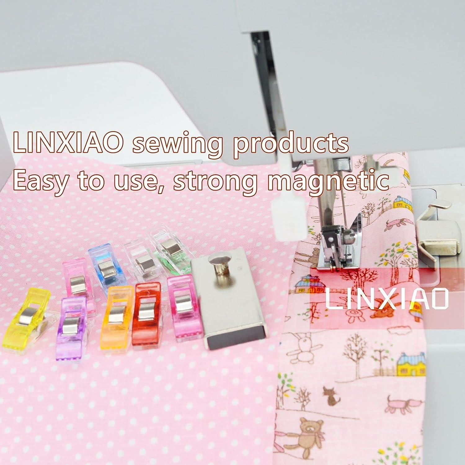 LINXIAO Magnetic Seam Guide of 4 Pieces with Sewing Clips of 9 Pieces Sewing  Supplies for Sewing Machine