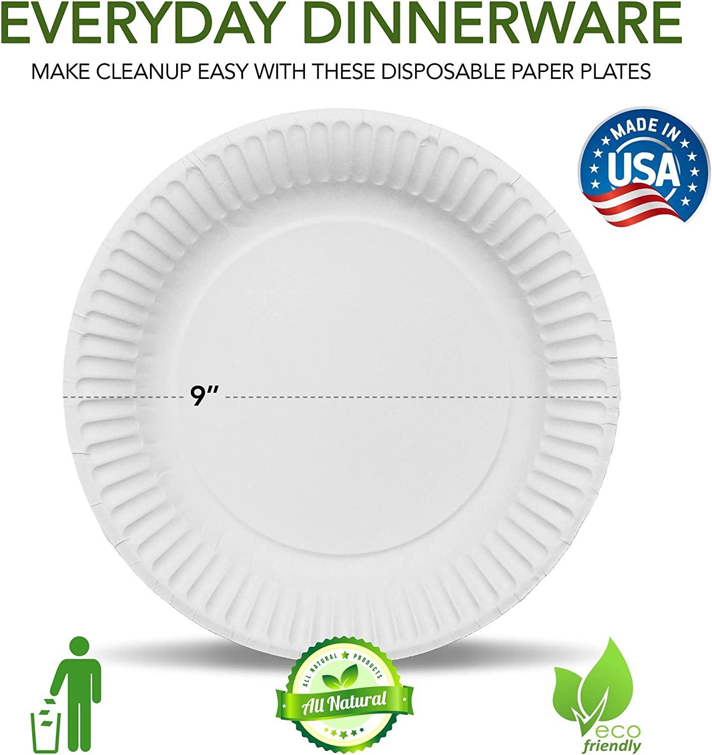 50 X Disposable Paper Plates Size 7 Inch For All Occasions Outdoor