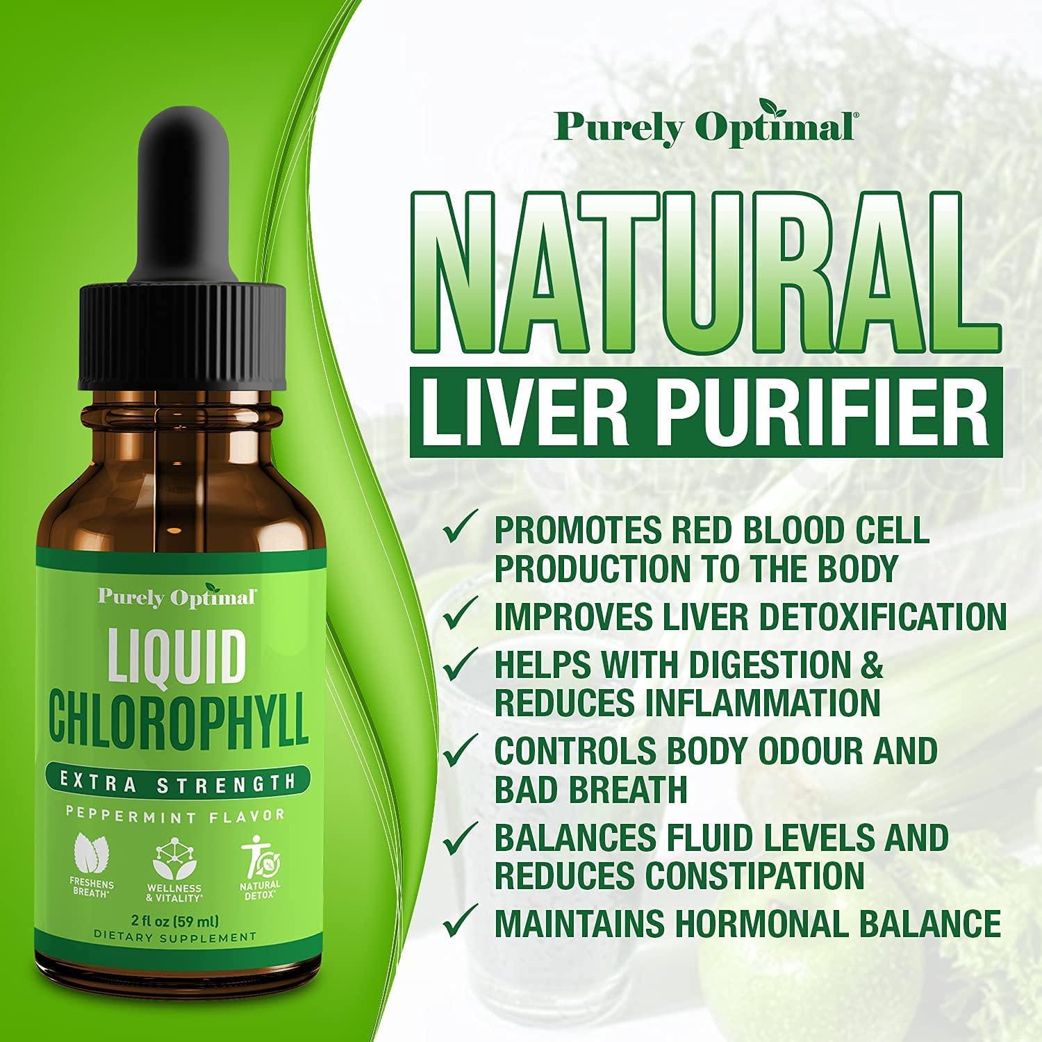 Premium Chlorophyll Liquid Drops 100 Natural & Gluten Free Liquid