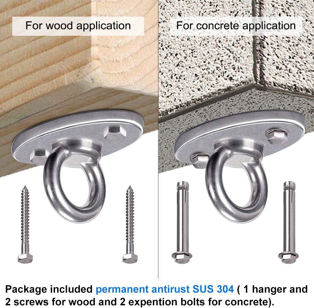 Trx Mounting Bracket SELEWARE Wall Ceiling Mount Bracket 2000LB Home Gym Mounts  Anchor For Suspension Strap Trainer Resistance Band Battle Rope Body Weight  Strength Training Systems Ceiling Hook