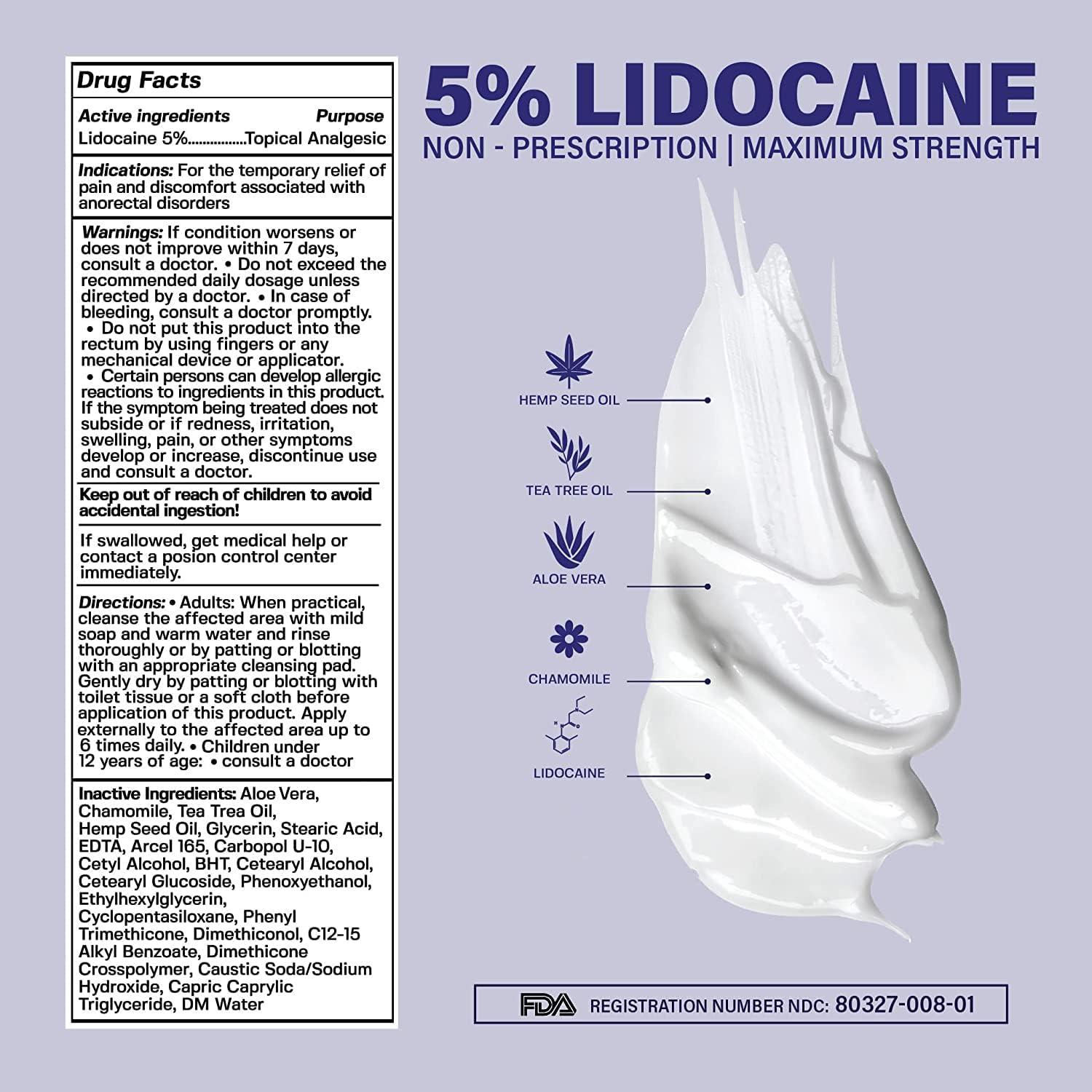 Base Labs 5 Lidocaine Numbing Cream for Tattoos, Piercings, Waxing 4