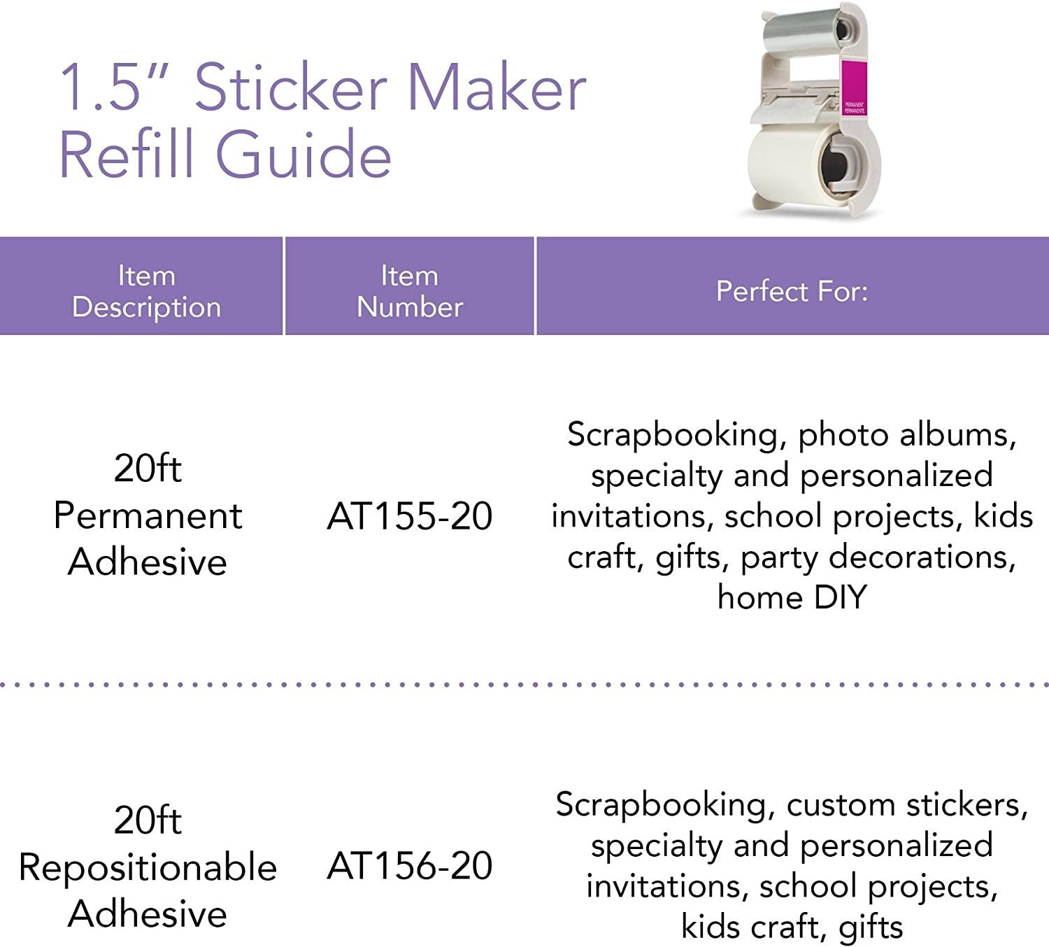 Buy Xyron Create-A-Sticker 150 Permanent Refill Cartridge - AT155