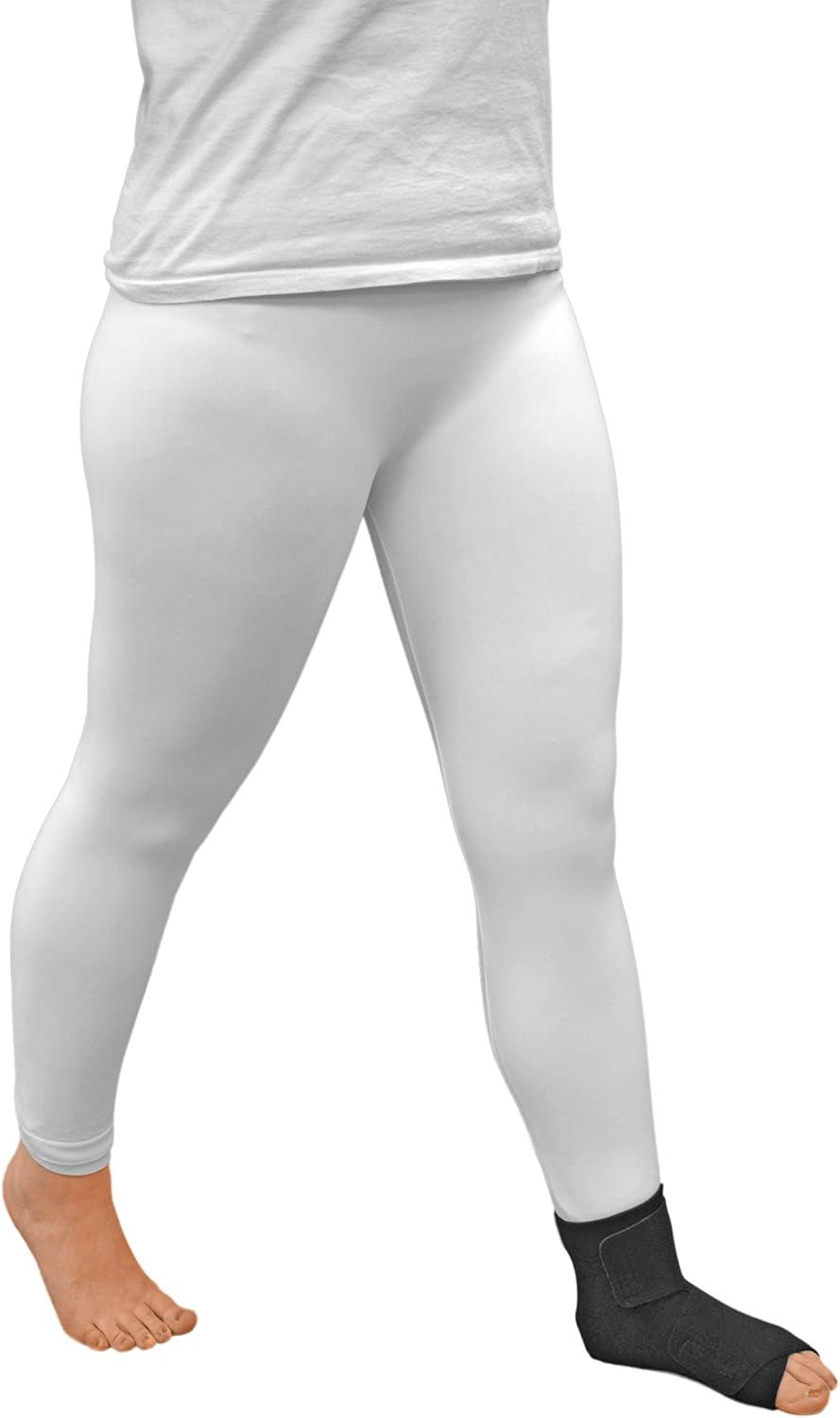 ReadyWrap Foot SL Compression Sleeve - Ankle & Foot Support, Beige, X-Large | Fits In Shoes, Low Profile