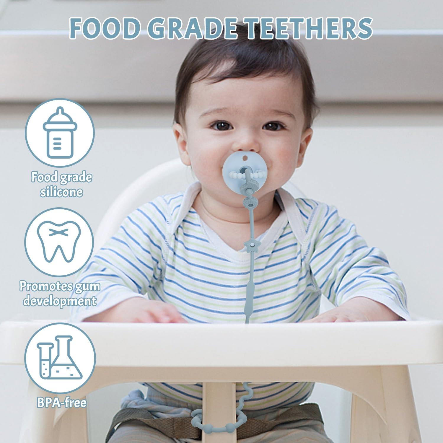 Schnullerkette & Becherhalter Für Babys - BPA-frei & Dehnbar Für Kinderwagen & Autositz