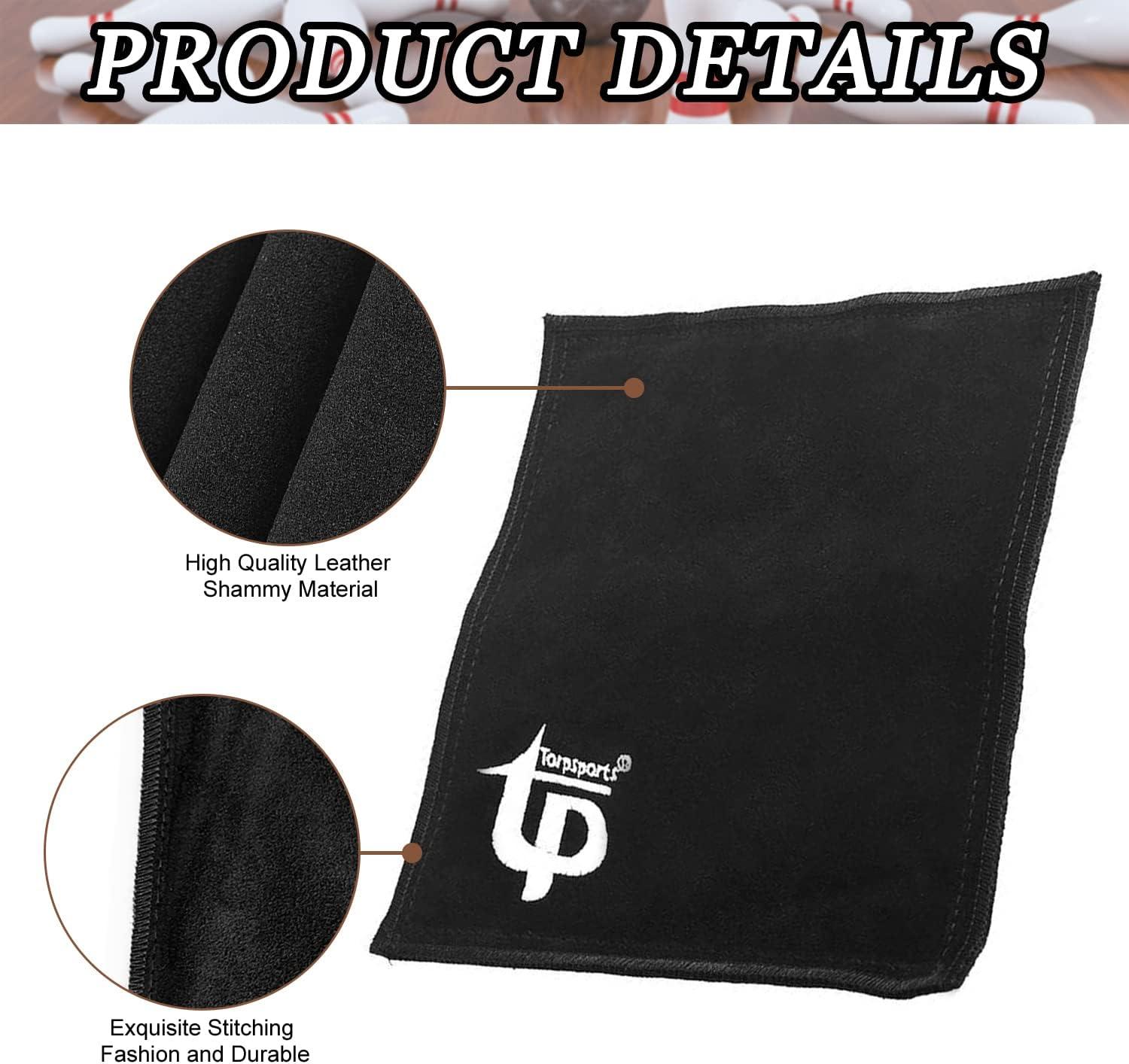 TORPSPORTS Leather Shammy Bowling Ball Cleaning Pad Premium Quality for Ultimate Performance