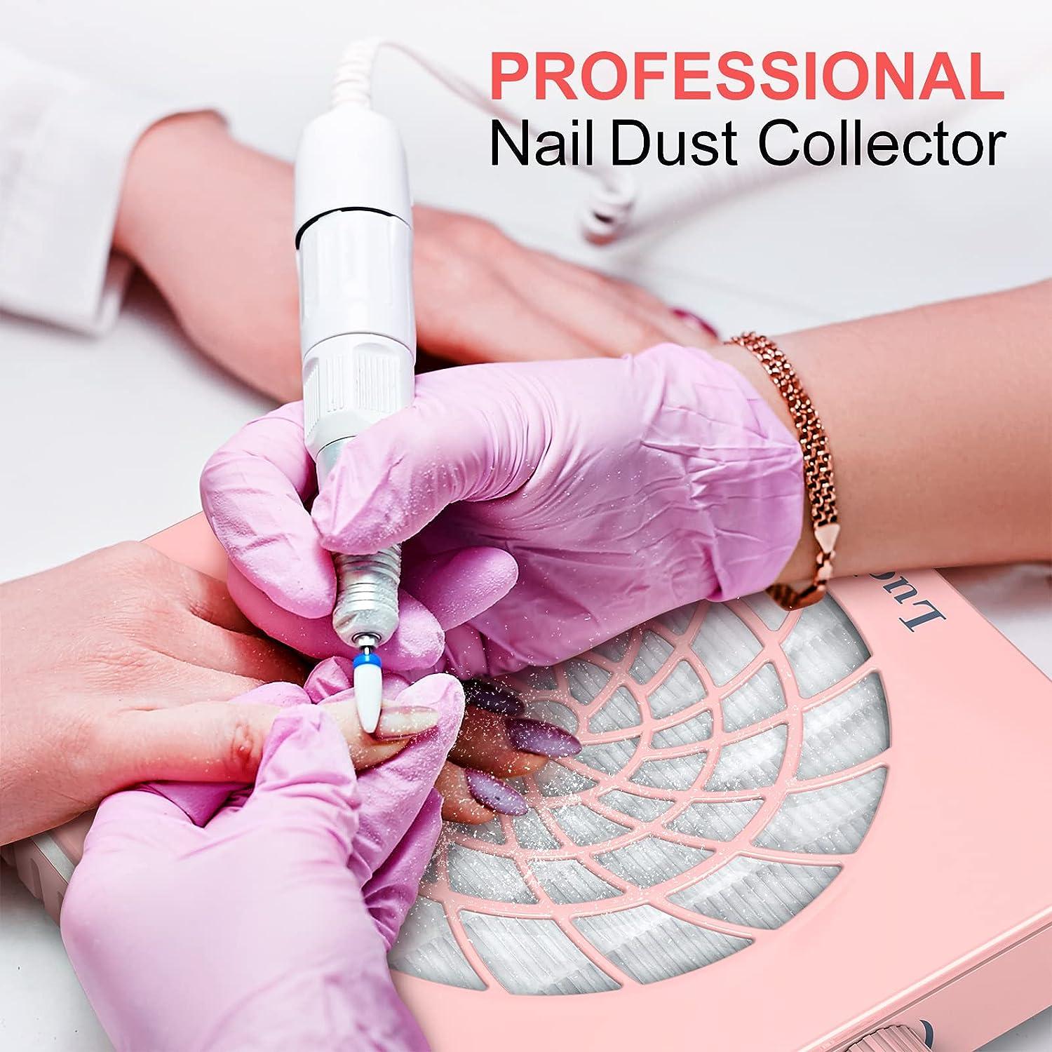 Reusable Filter Nail Dust Collector Powerful Fan, Low Noise Pink