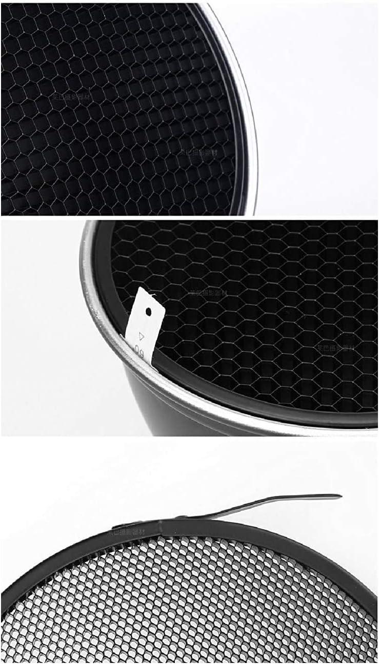 Andoer 7 Pulgadas estándar Reflector difusor Plano lámpara con 60° Rejilla Nido de Abeja para