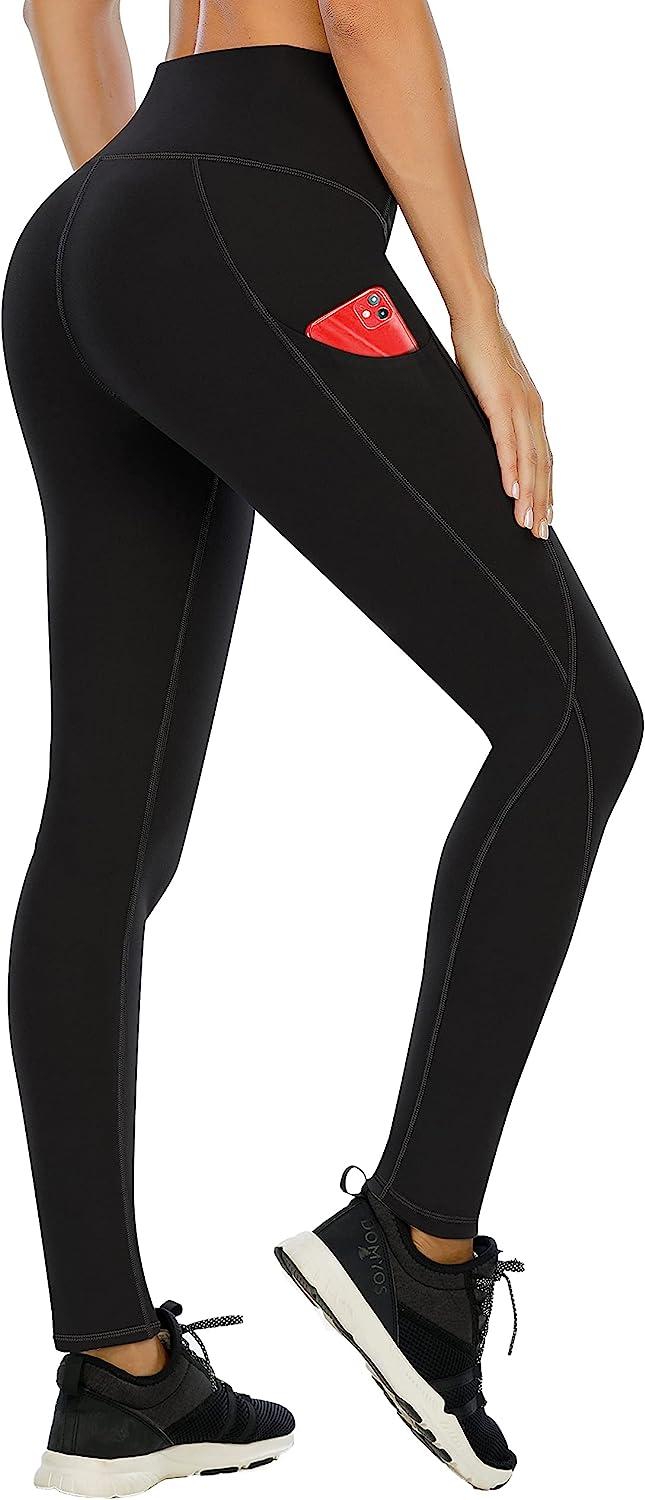 Ewedoos Leggings with Pockets for Women High Waisted Yoga Pants with Pockets  for Women Soft Yoga Pants Women X-Large Black
