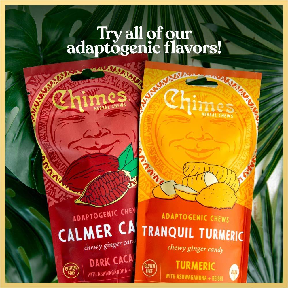 Chimes Tranquil Turmeric Adaptogen Ginger Chews Candy (1 Pack With