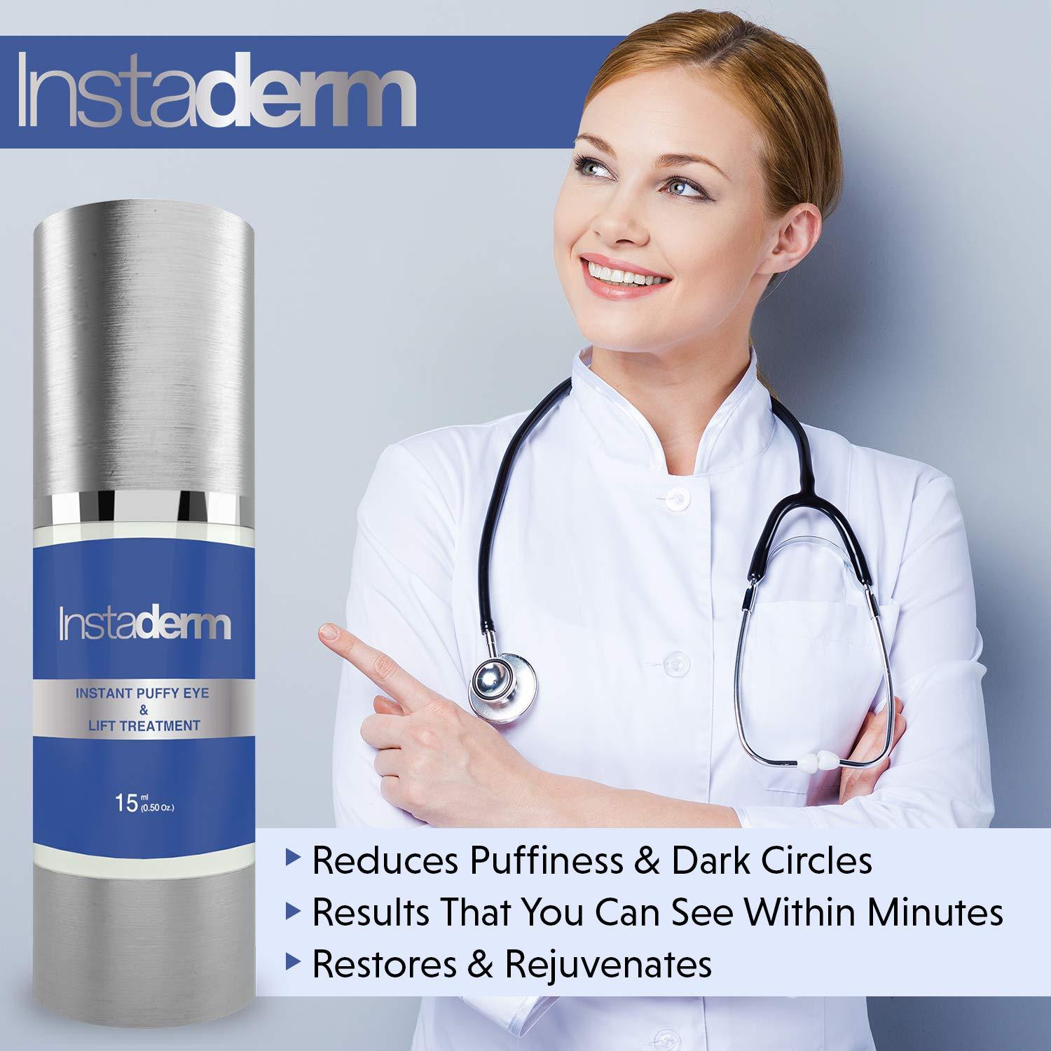 Instant Puffy Eye & Lift Treatment Removes Under Eye Bags & Puffiness. Eliminate Dark Circles