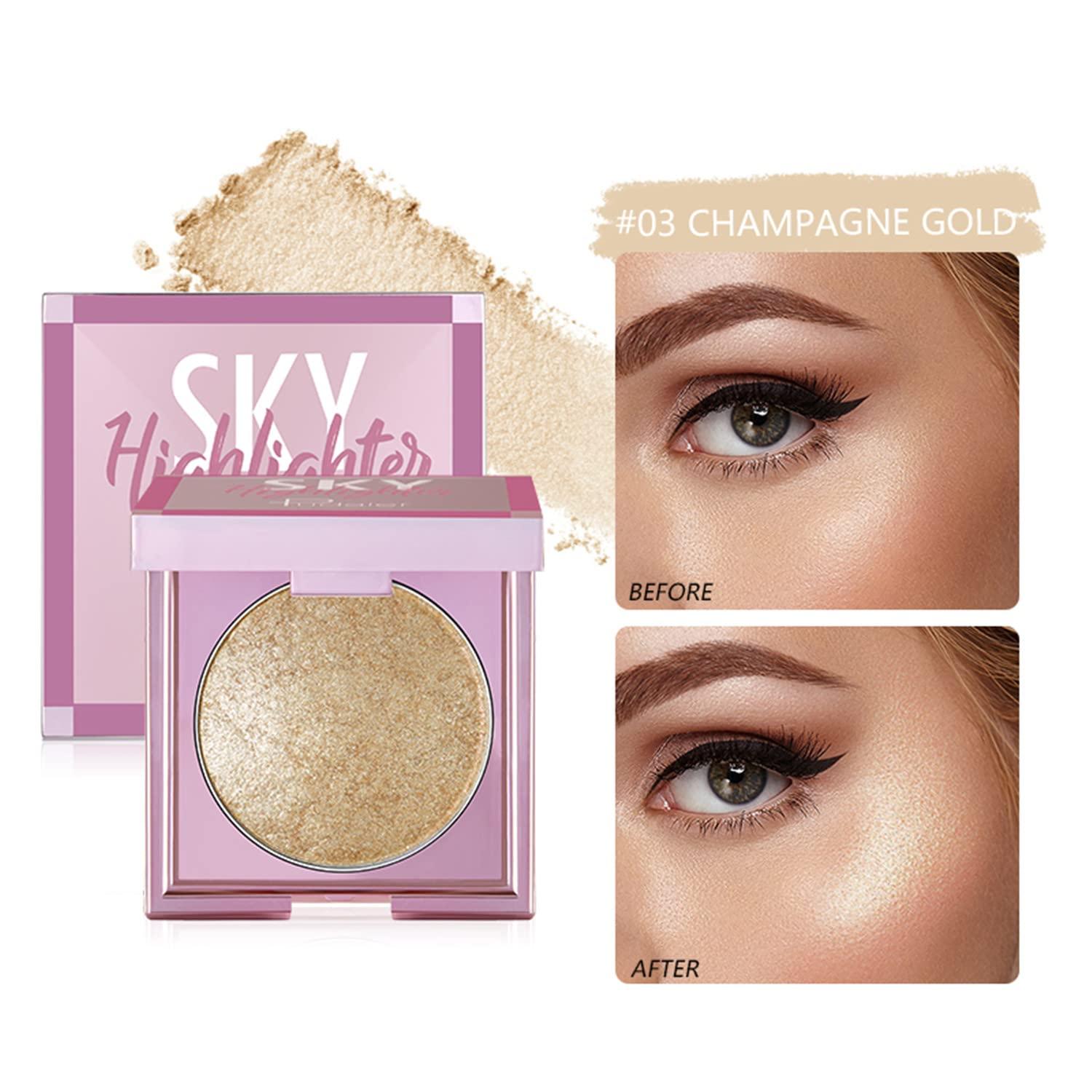 MAEPEOR Face Highlighter 8 Colors Smooth Shimmer Highlighter Palette