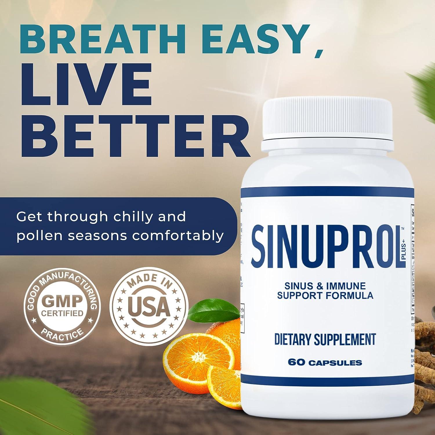 SinuProl Nasal & Immune Support Supplement with Quercetin with
