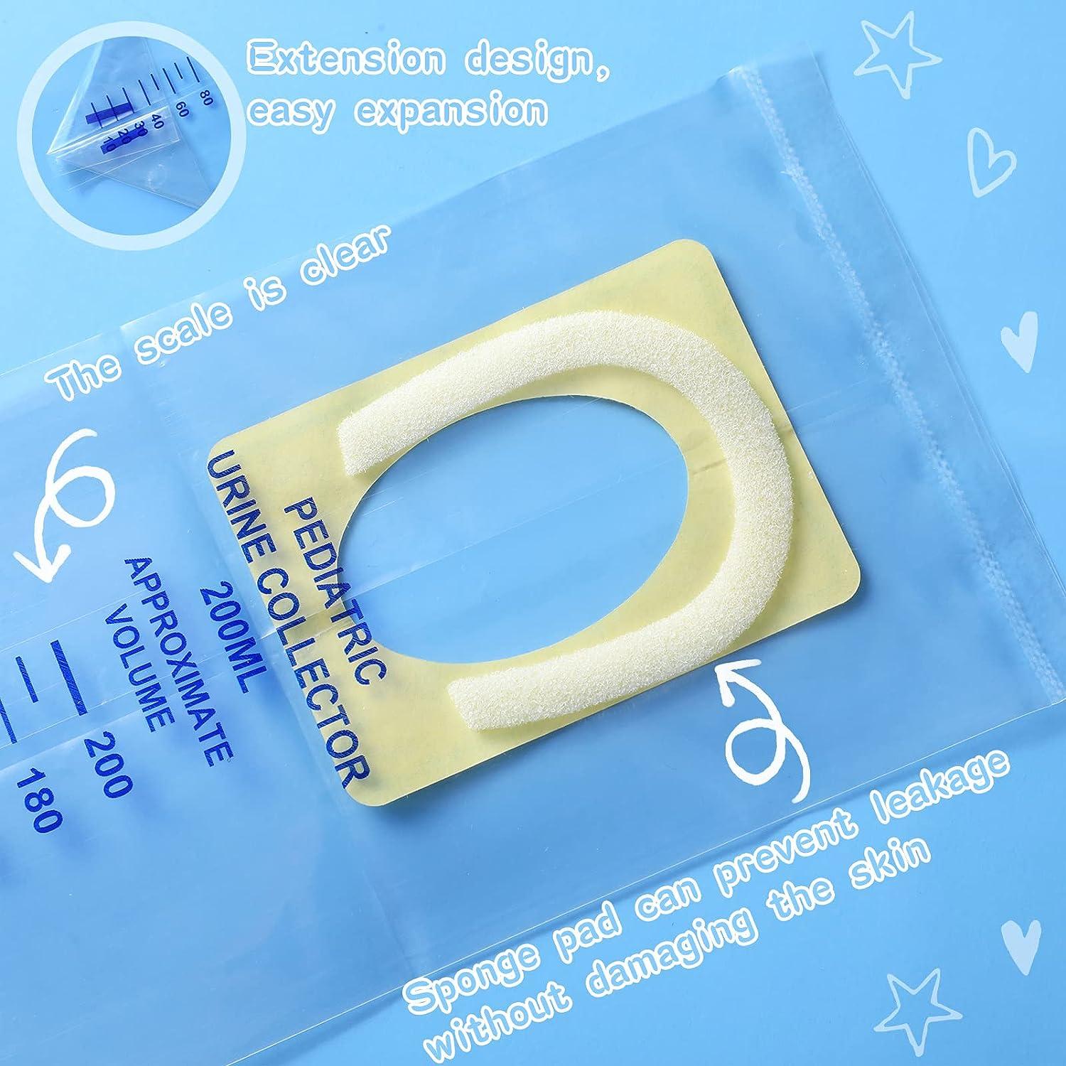 20 Pcs Pediatric Urine Bag Collectors Clear Urine Catcher Pouch