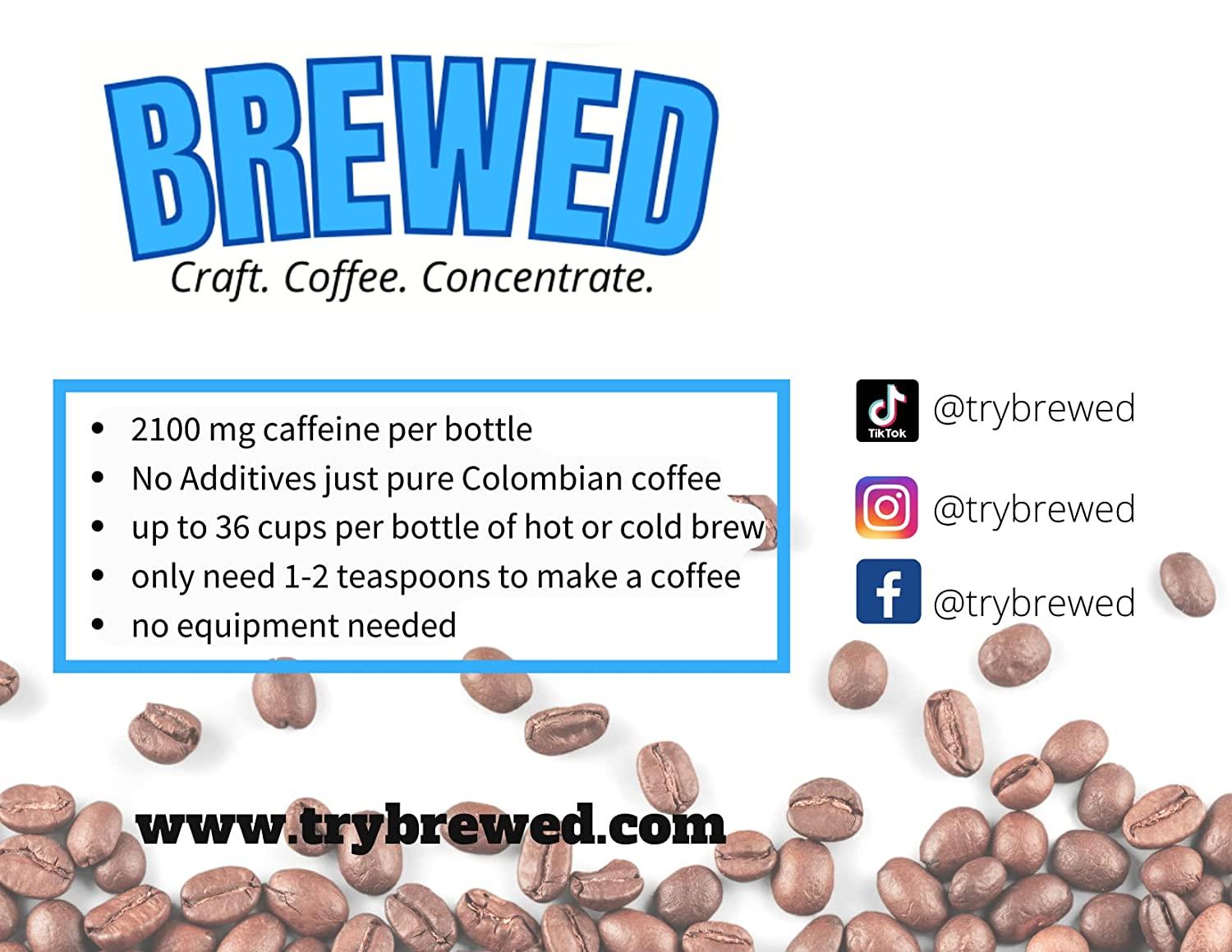 Brewed Coffee Concentrate 30x Liquid Cold Brew 36 Cups Arabica