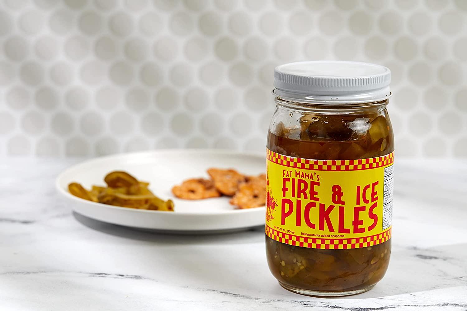 Fat Mama's Fire and Ice Pickles Always Crispy Spicy and Sweet Pickles