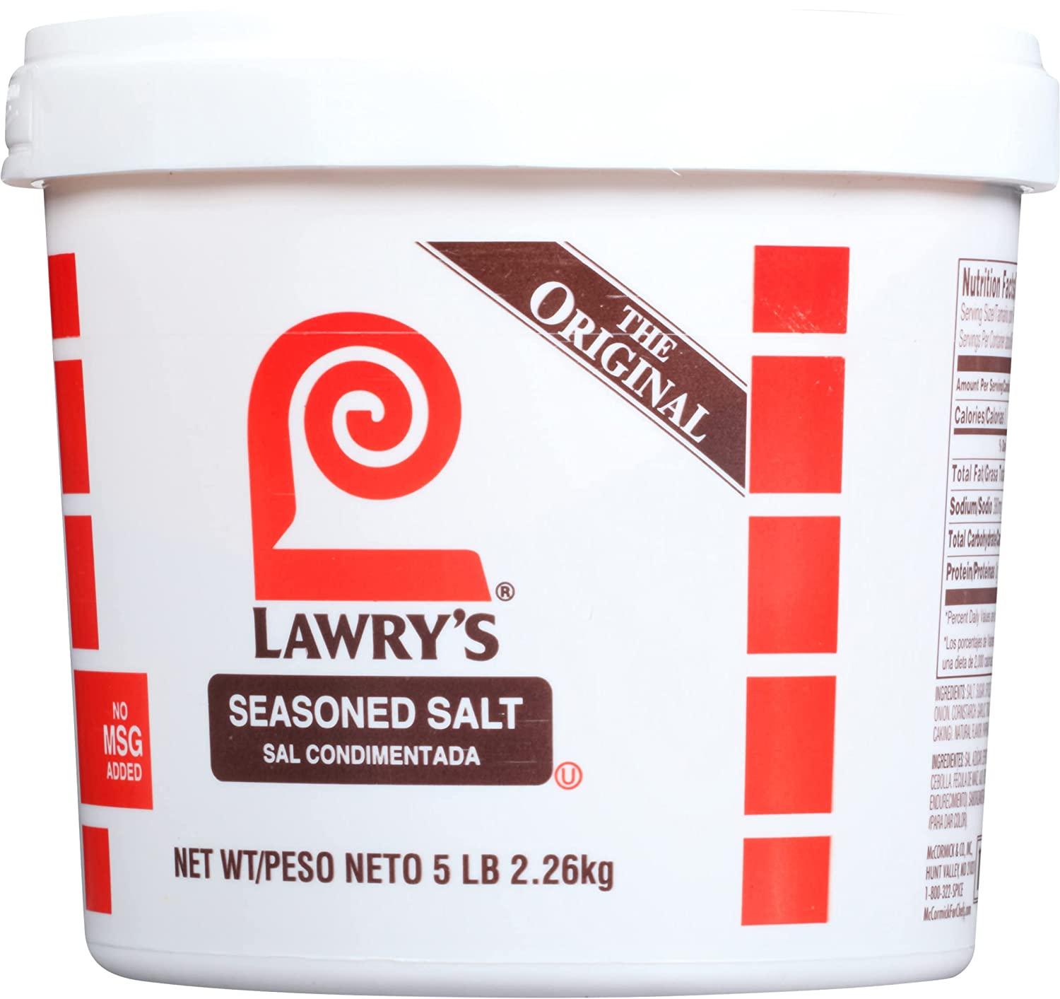 Lawry's Seasoned Salt, 5 lb One 5 Pound Container of AllPurpose