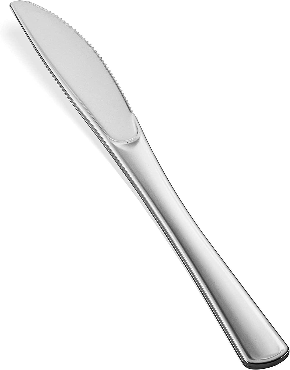 Plastic Silverware Set Silver Flatware Set Heavy Duty Cutlery Set