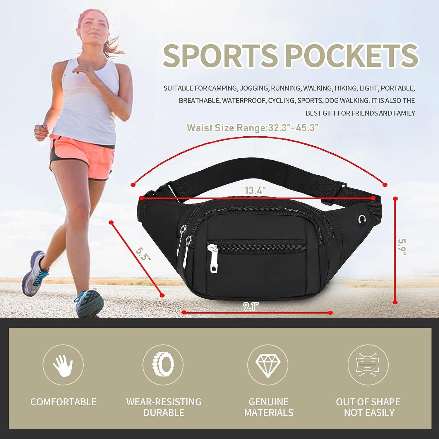 Fanny Pack For Men Women Travel Wallet Bag For Cell Phone Belt Bag  Crossbody Bag With Headphone Hole For Travel Walking Running Hiking Cycling