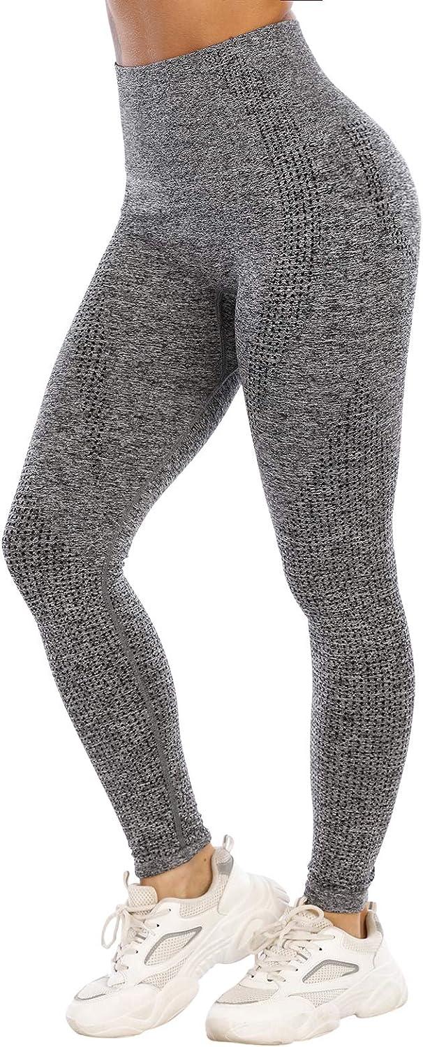 SALSPOR Heart-gray Medium Butt Lifting Gym Scrunch Butt Seamless