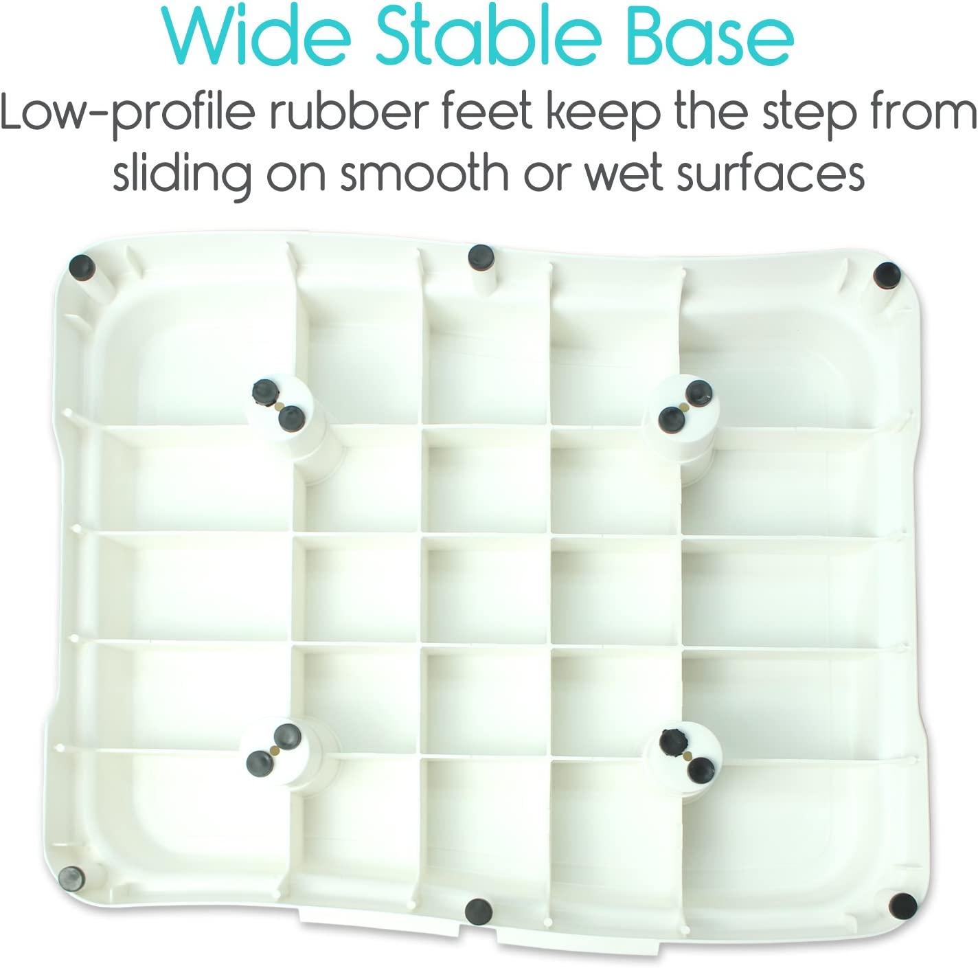 Vive Bath Shower Step Stool (4.5) - Slip Resistant Stackable