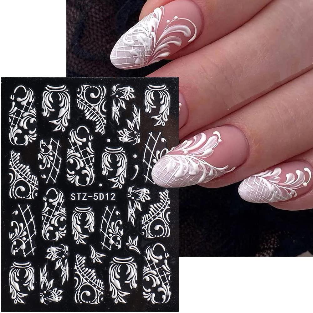White Rose Nail Art Stickers – Beauty Gallery