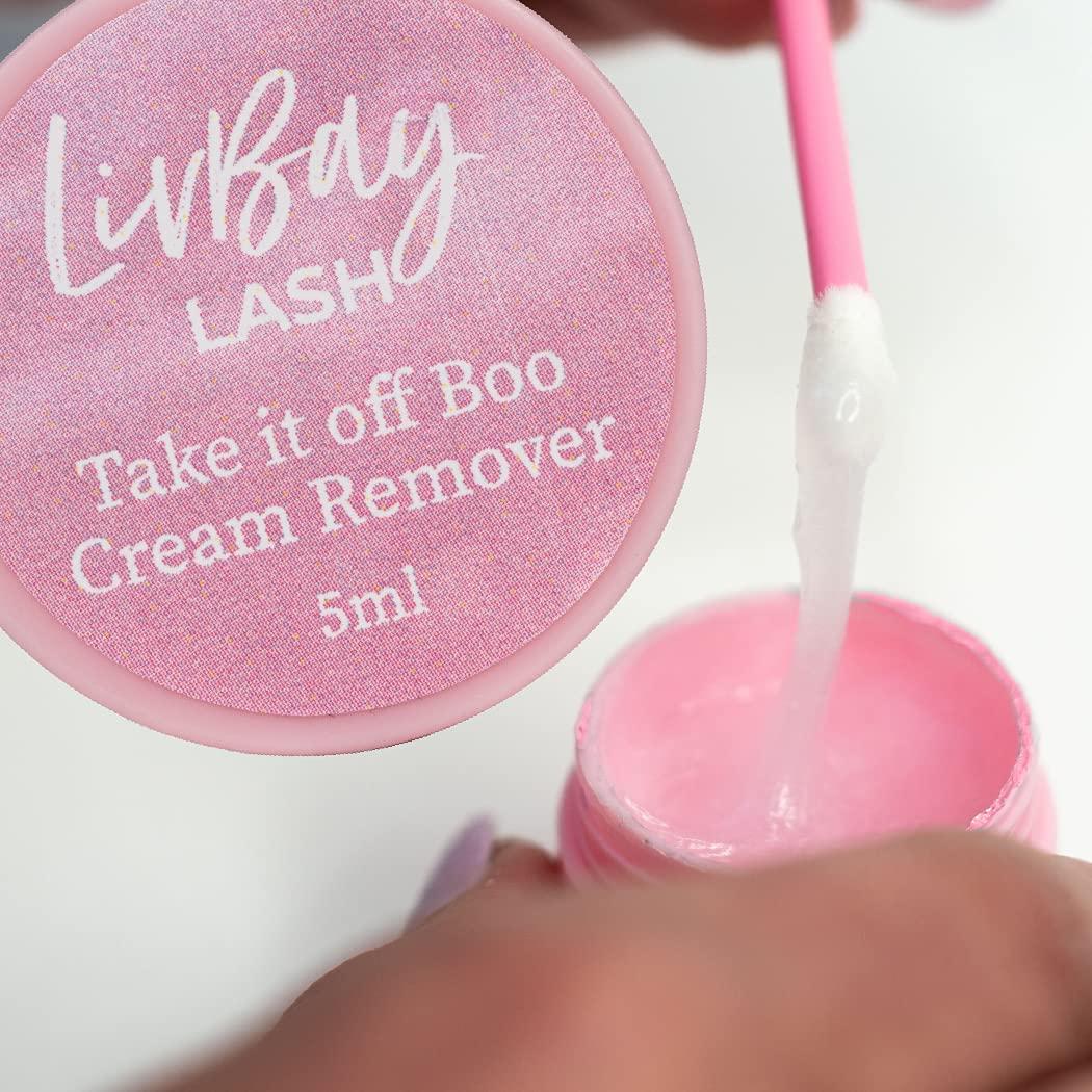 LivBay Lash Lash Cream Remover No Scent & Quick Eyelash Adhesive Removal and Dissolver for