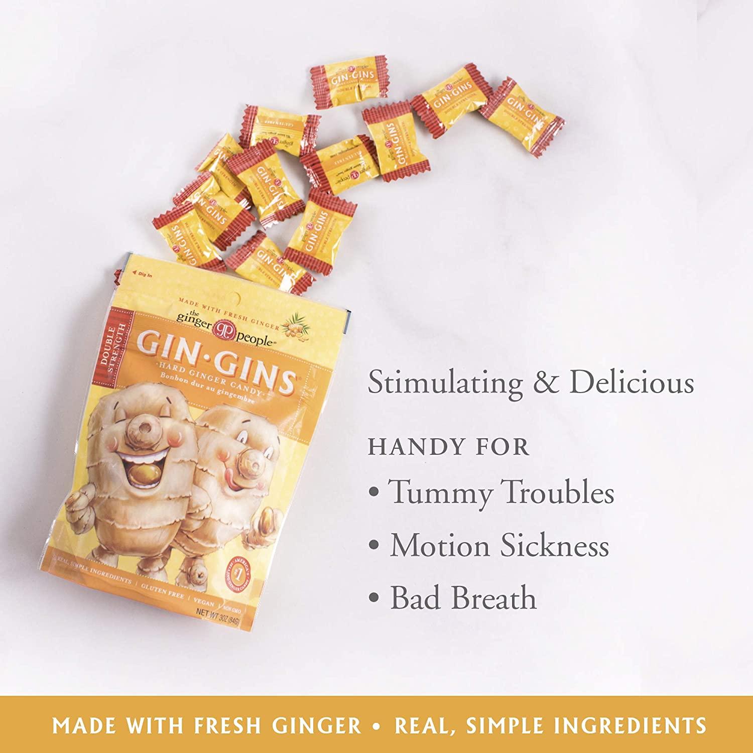 The Ginger People Gin Gins Hard Candy 3 oz (Pack of 2)