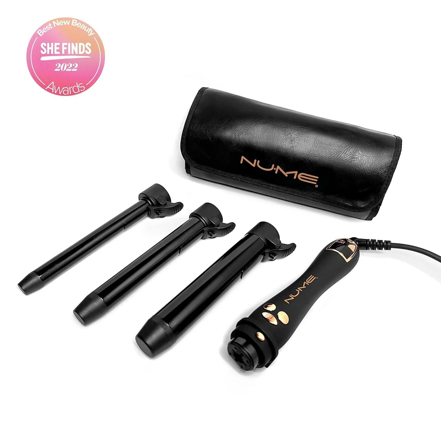 NuMe 3-in-1 Automatic Curling Iron Set Professional Hair Curler
