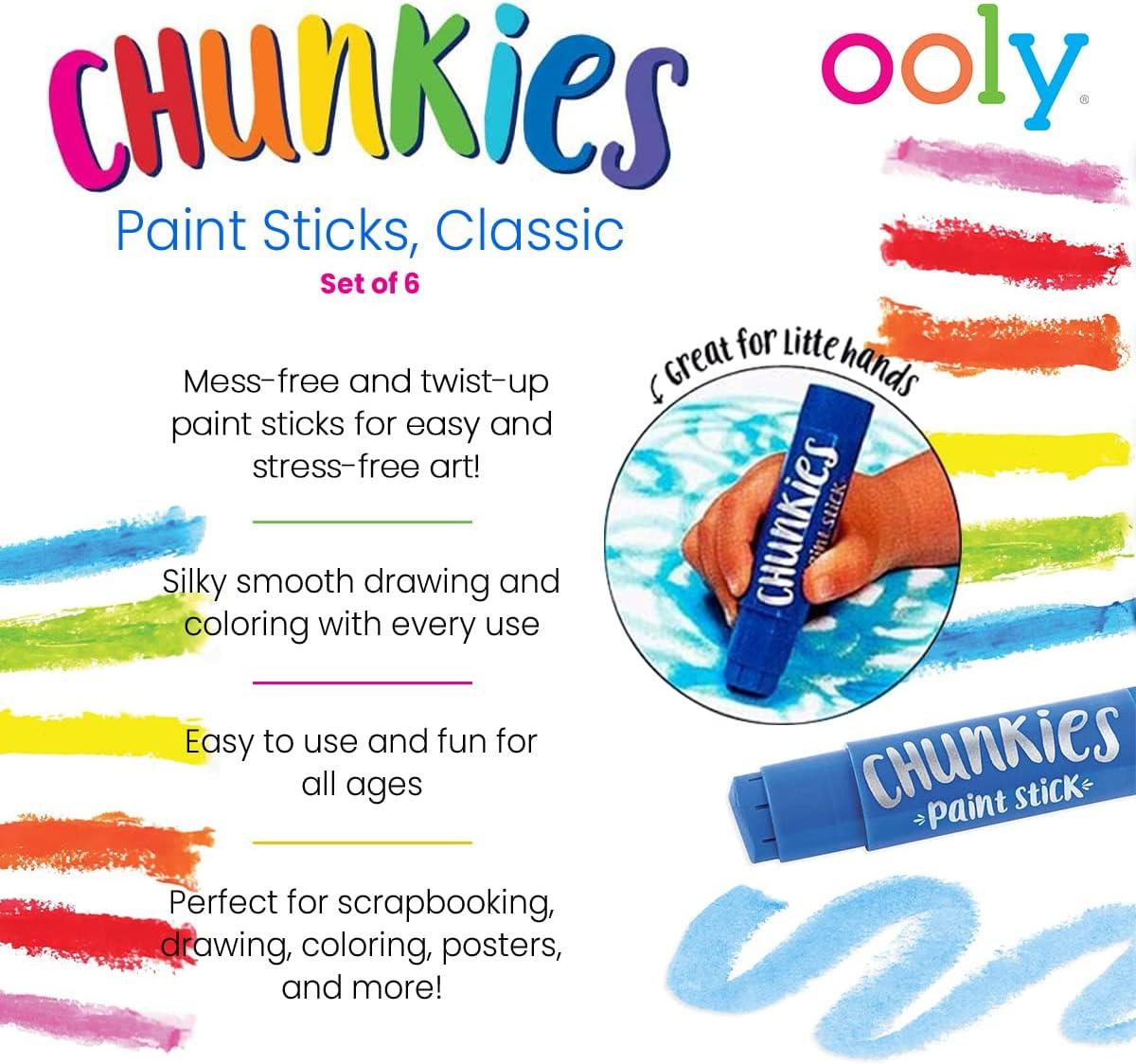 Ooly Chunkies Paint Sticks Classic 6 Pack - Set of 6 Twistable