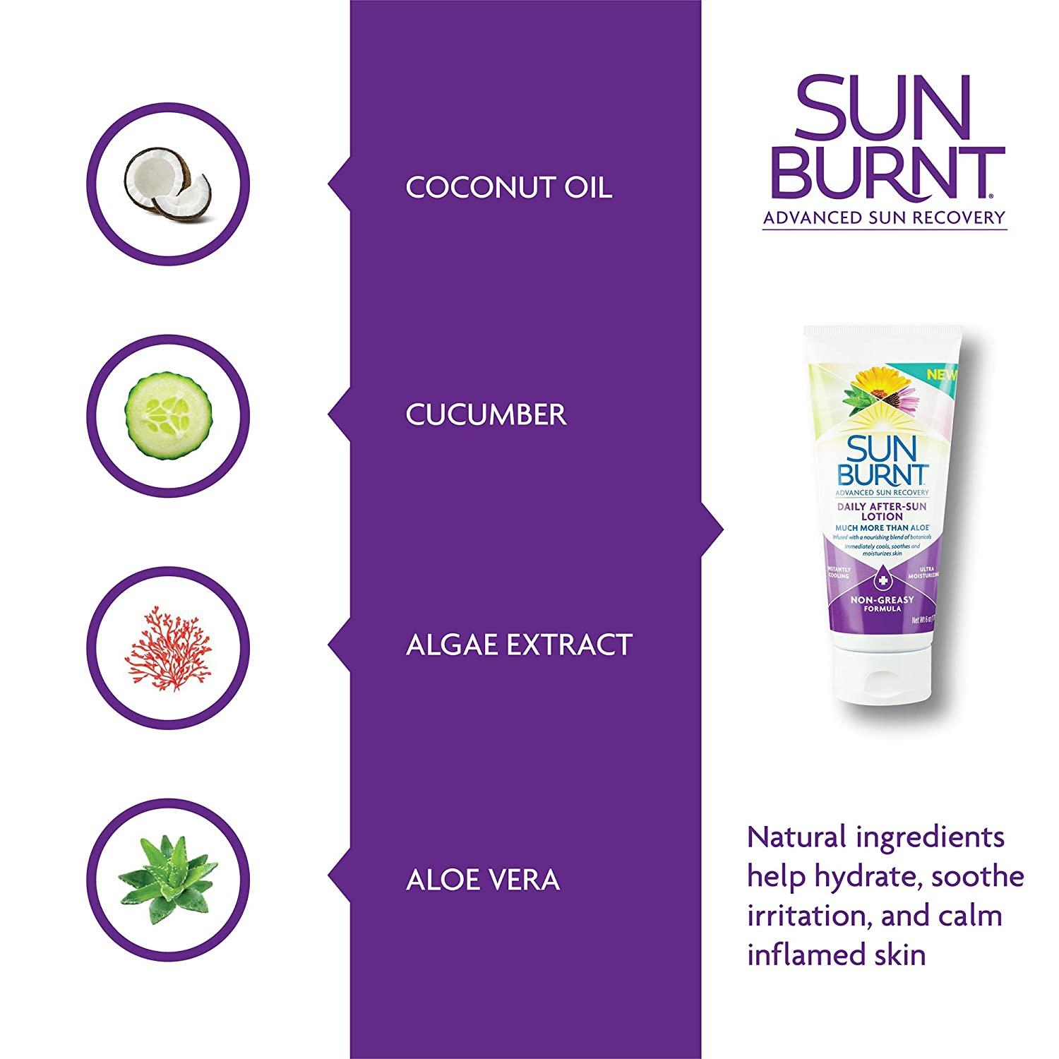 Sunburnt Advanced AfterSun Lotion, 6 Ounce 6 Fl Oz (Pack of 1)