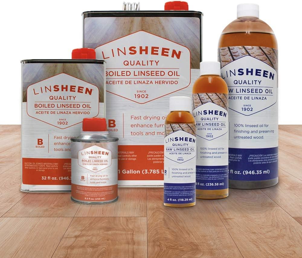 LinSheen Raw Linseed Oil Flaxseed Wood Treatment Conditioner to