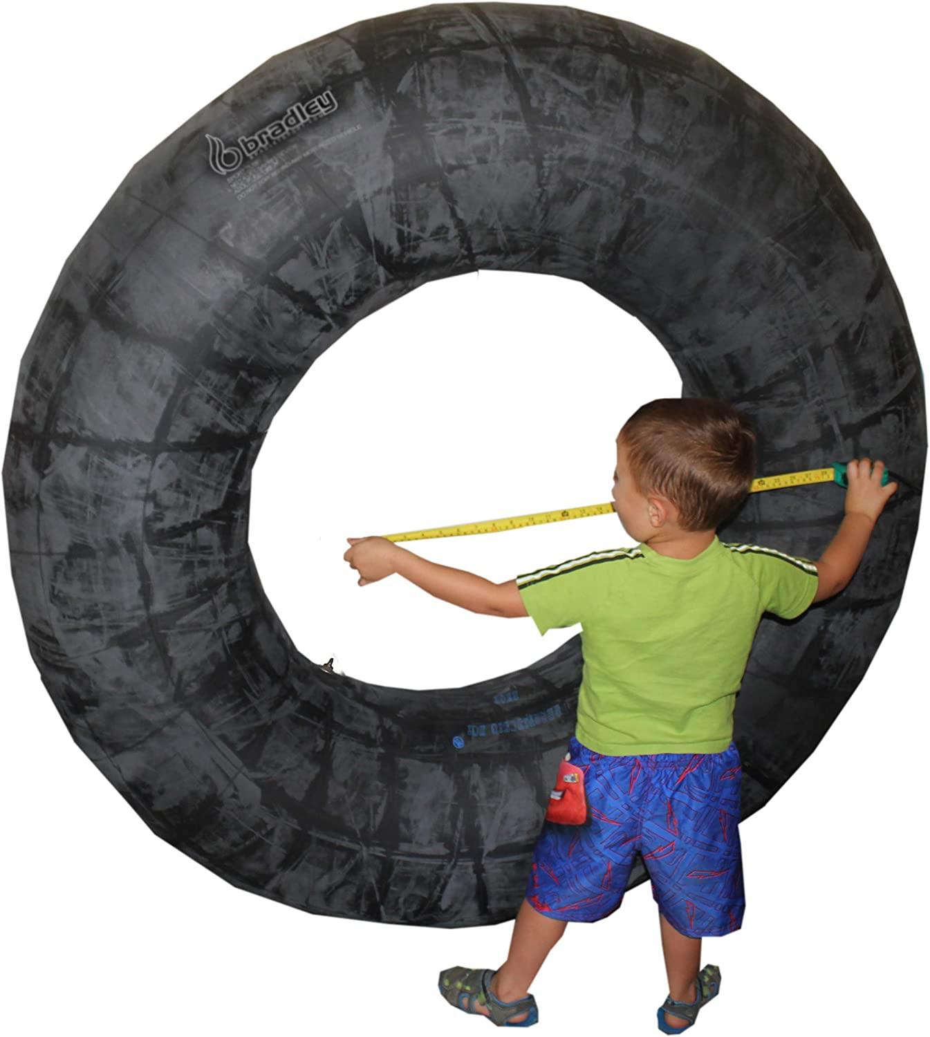 Bradley Heavy Duty Rubber Snow Tube River Tubing & Sledding Float Pool & Truck Inner Tube 48