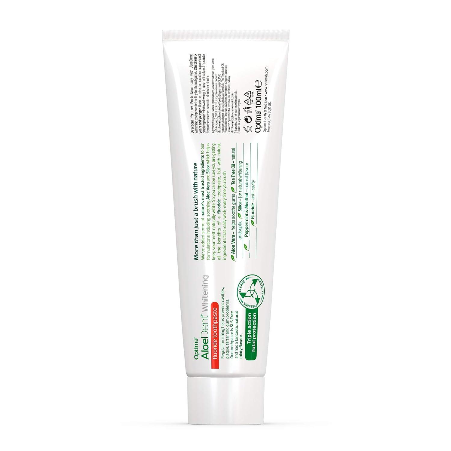 AloeDent Whitening Toothpaste with Fluoride - 100 ML | Effective Teeth ...