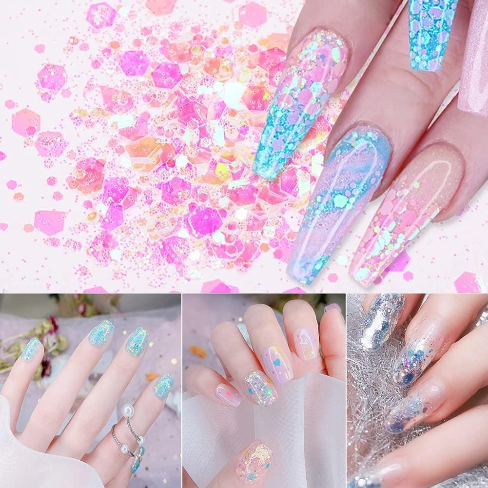 Bcloud Butterfly Holographic Flakes Nail Glitter Sequins Decor Manicure Tips  Slices - Walmart.com