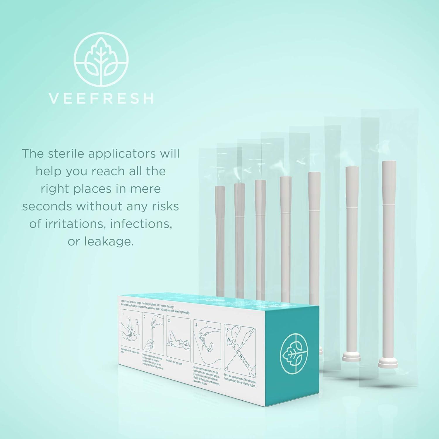 VeeFresh Suppository Applicators Vaginal Applicator Pack for