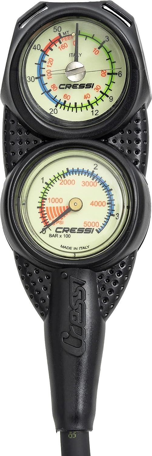 Cressi Scuba Diving Mini Console Depth Gauge + Pressure Gauge