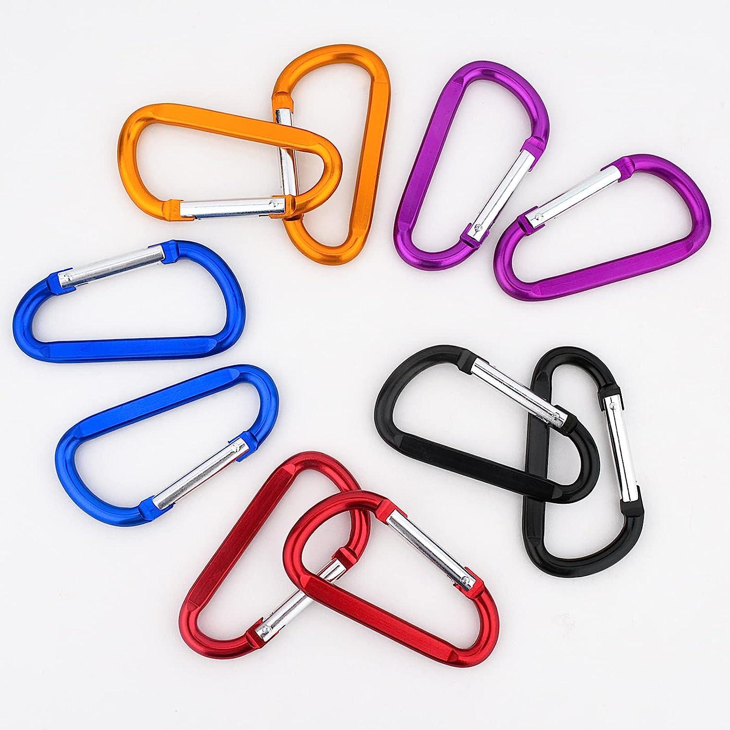 5pieces Gold Circle Round Carabiner Camping Spring Snap Clip Hook Keychain  Camping Climbing Hiking Outdoor 3Colors