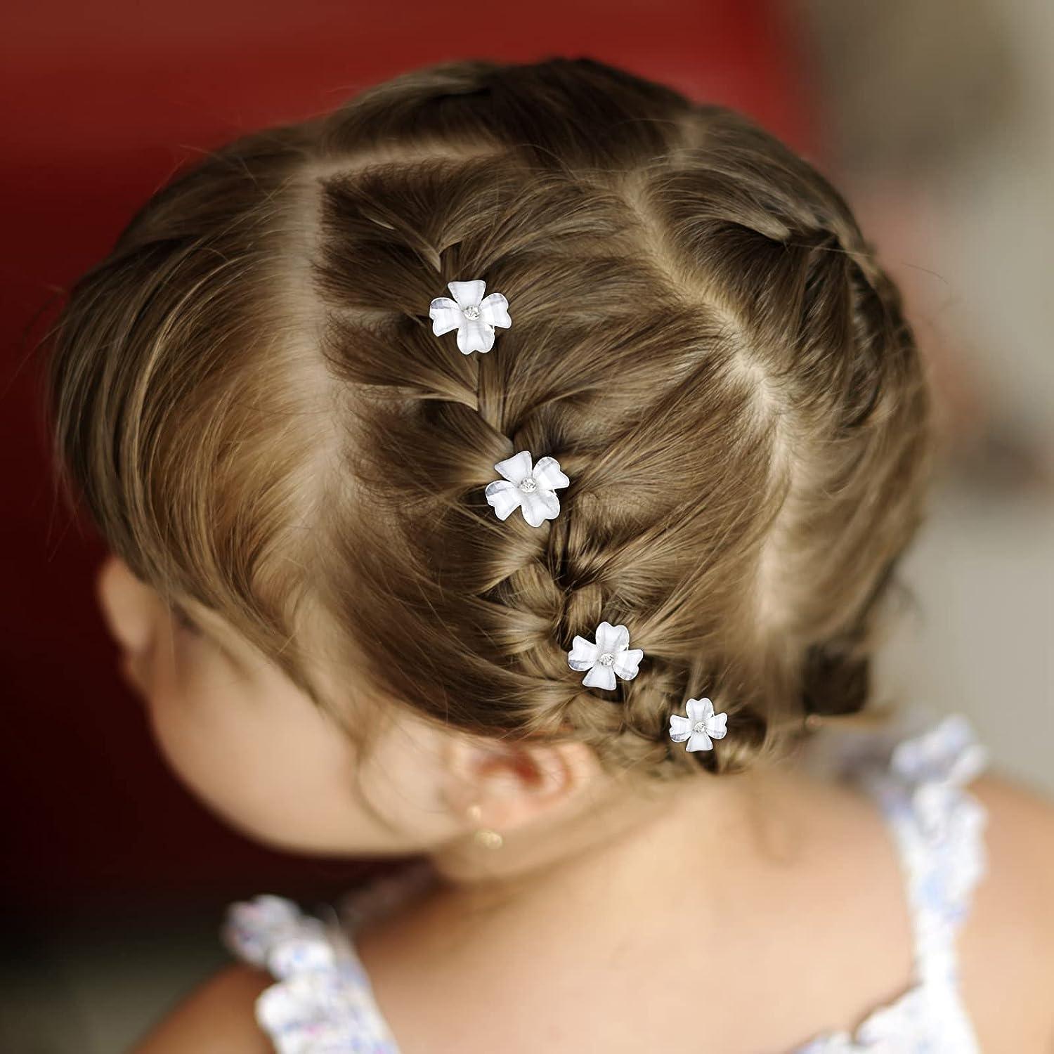 Small flower deals hair clips