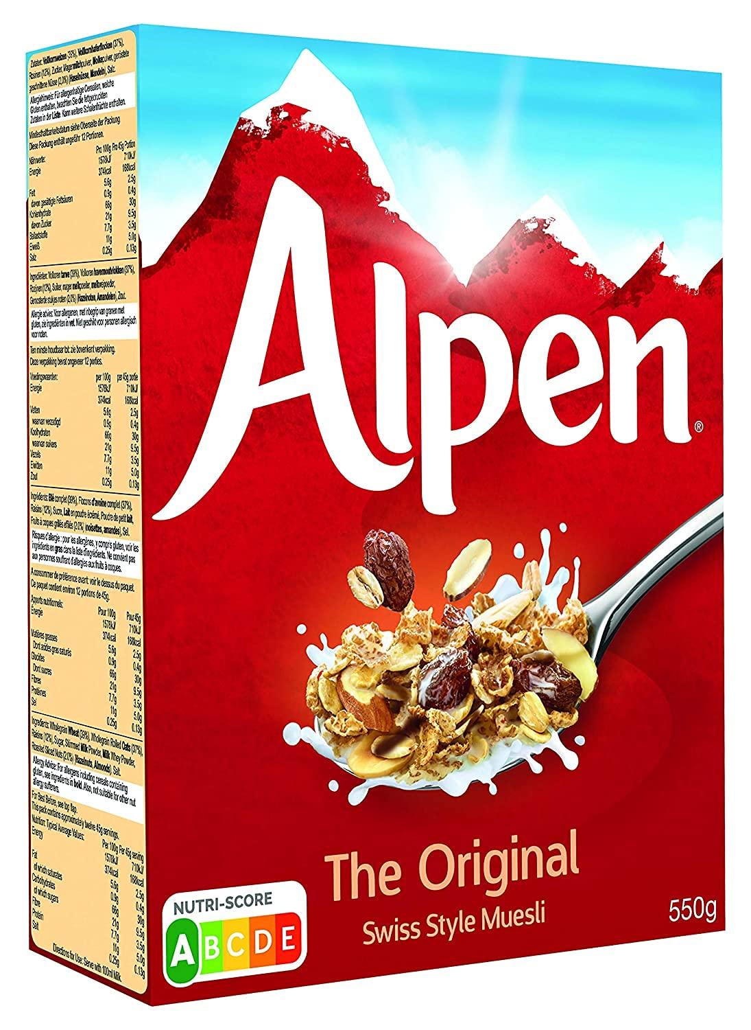 Alpen Muesli Original Medium Box 550g