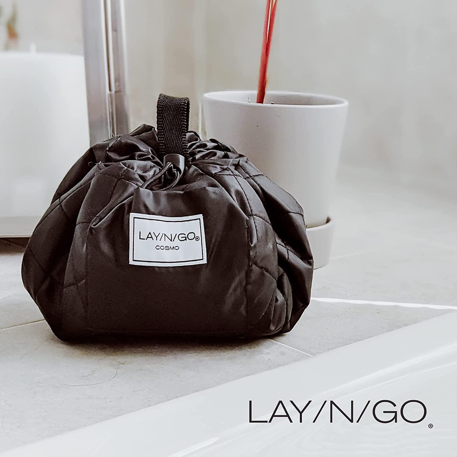 Drawstring makeup travel top bag