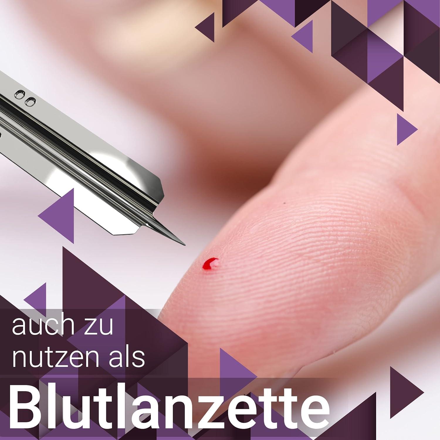 200 x Milia Lancets Lancets Sterile Pointed Kosmetex Blood Lancets