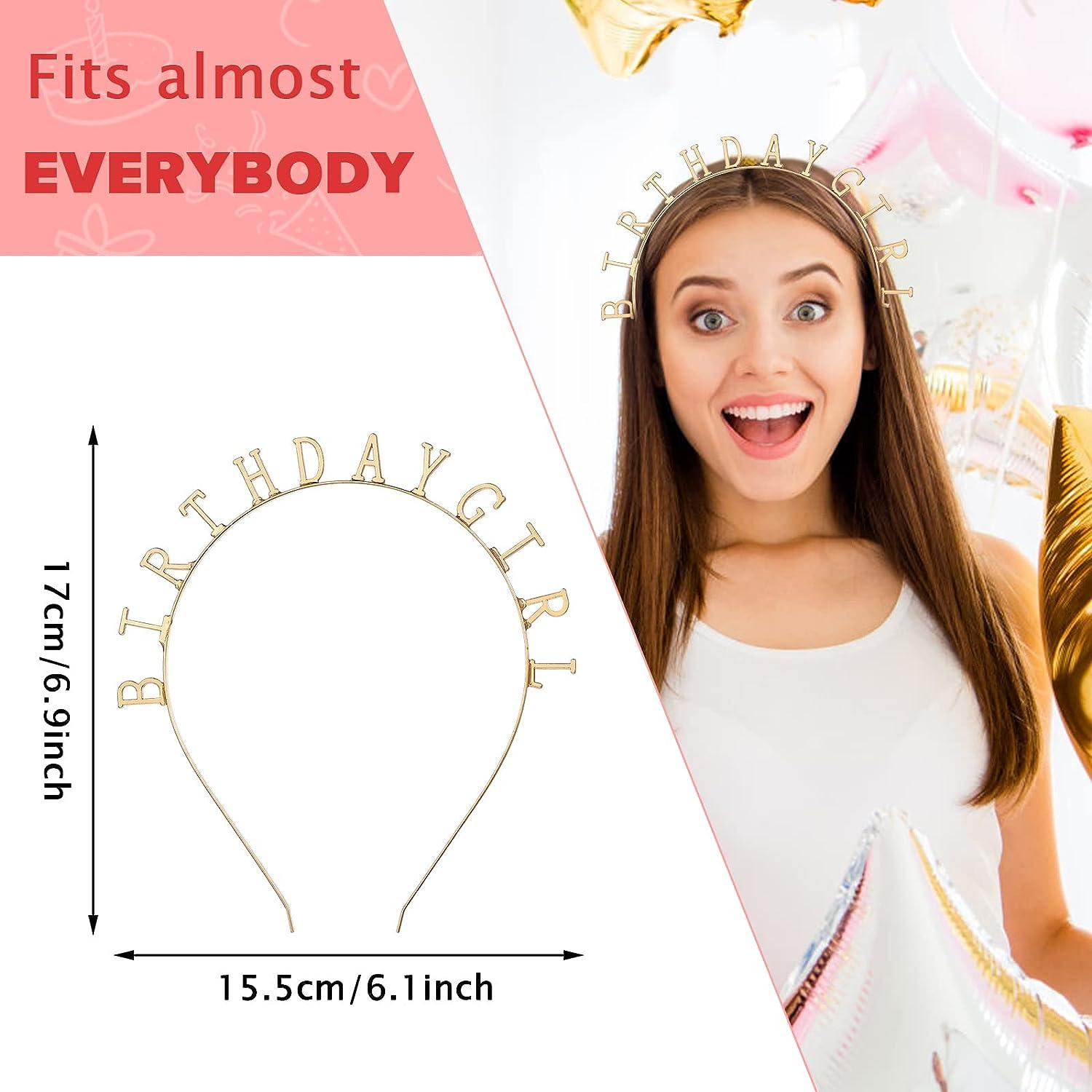 Female Golden Happy Birthday Tiara, Size: 9 Inch(l) at ₹ 15/piece in