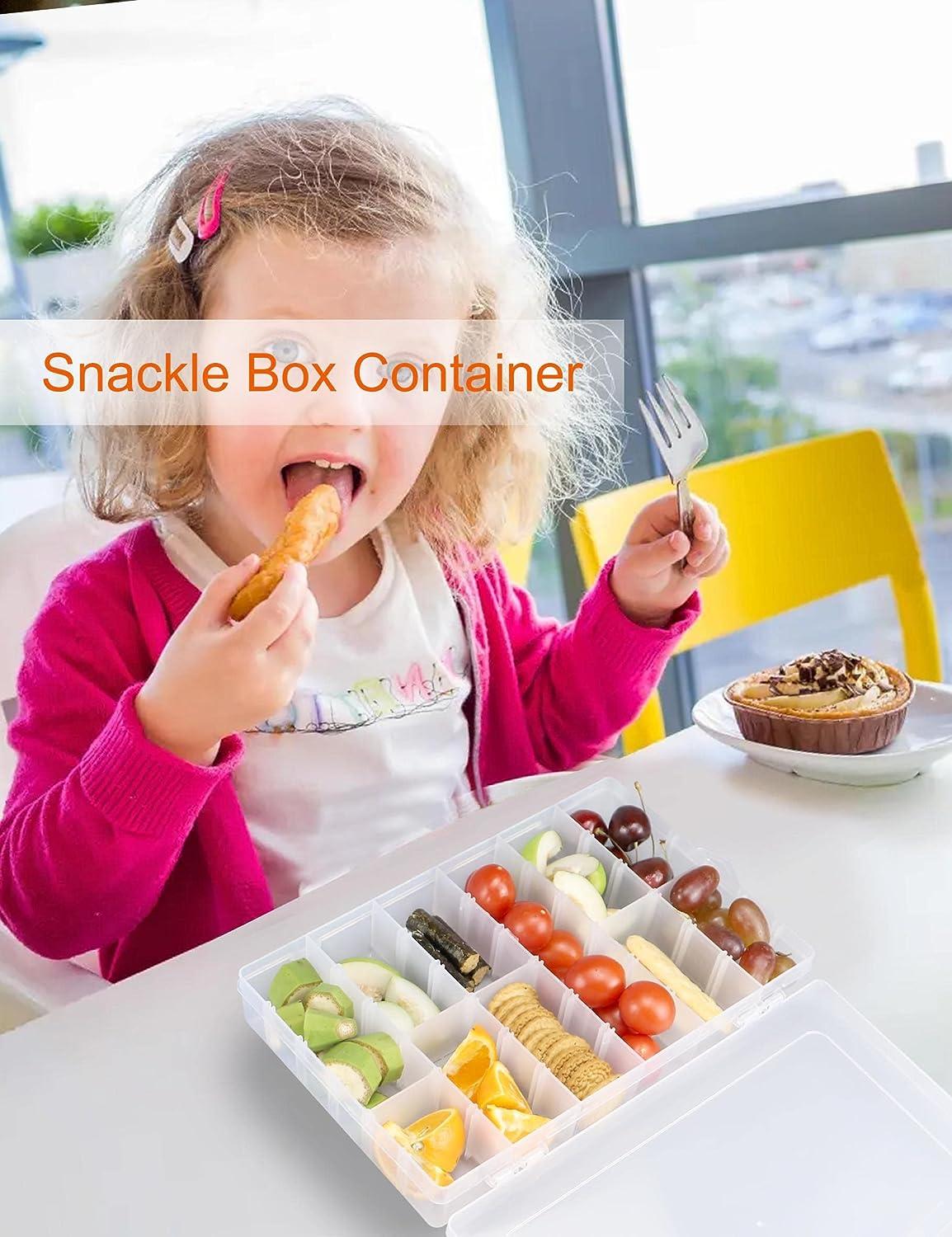 Tackle Box Snackle Box Container Bead Organizer Compartment Organizer Box  Storage Box with Blue Dividers Tackle Tray 