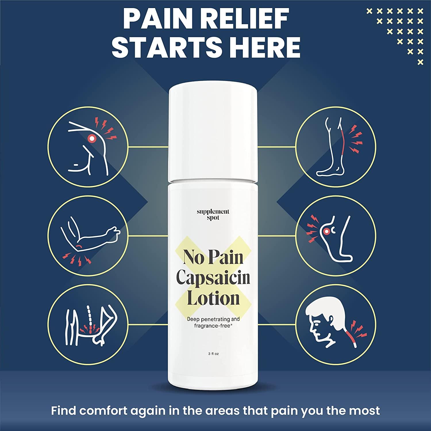 Supplement Spot No Pain Capsaicin Lotion Arthritis Pain Relief Cream
