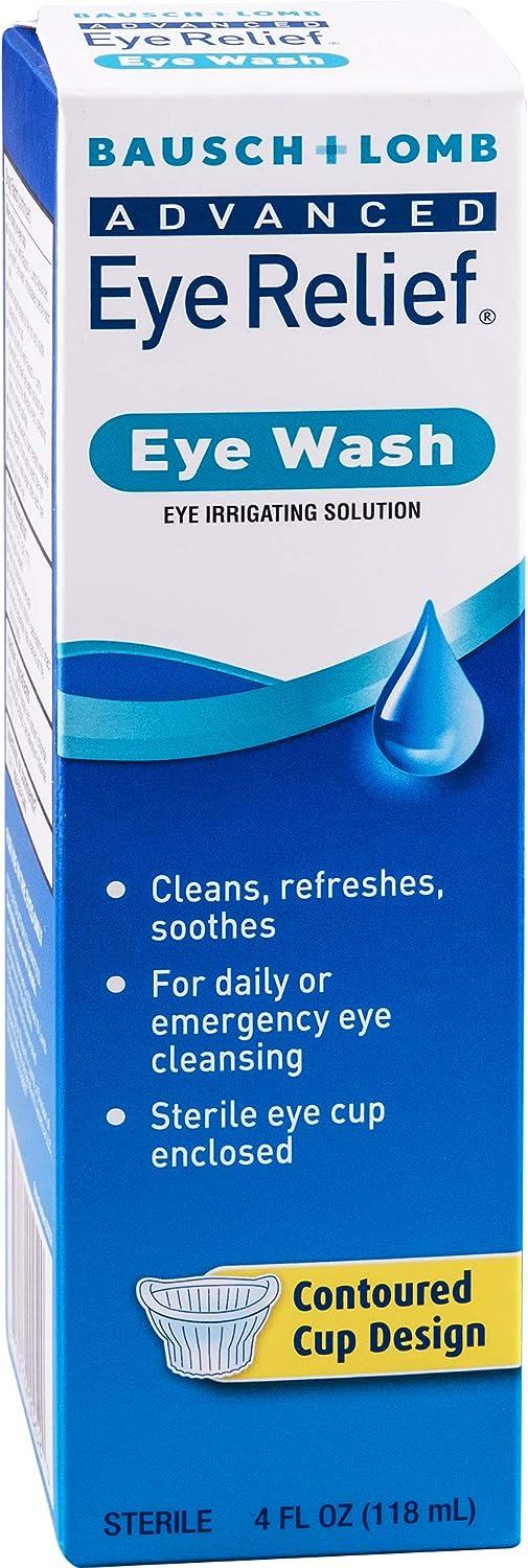Eye Wash by Bausch & Lomb, Eye Relief Solution That Cleans, Refreshes