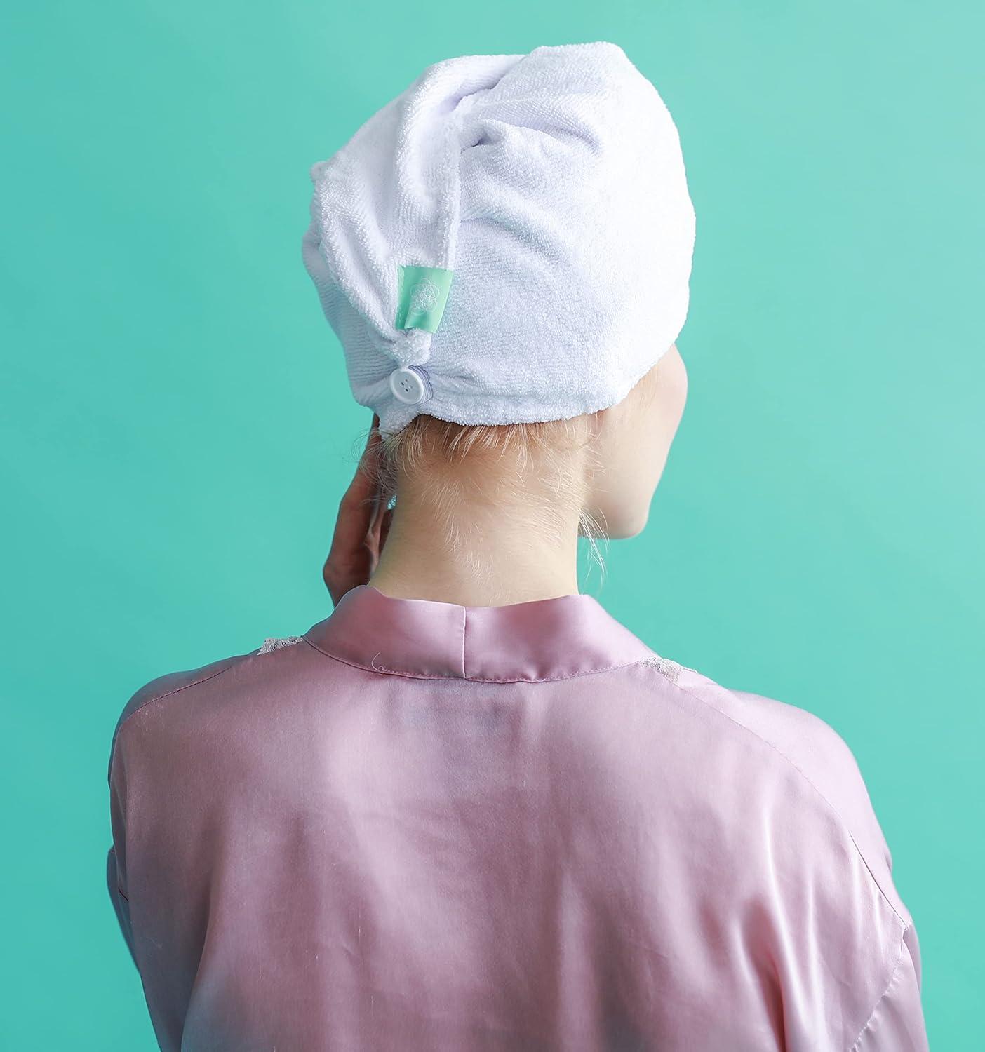 Daily Concepts Microfiber Hair Towel Wrap Reduce Frizz Drying