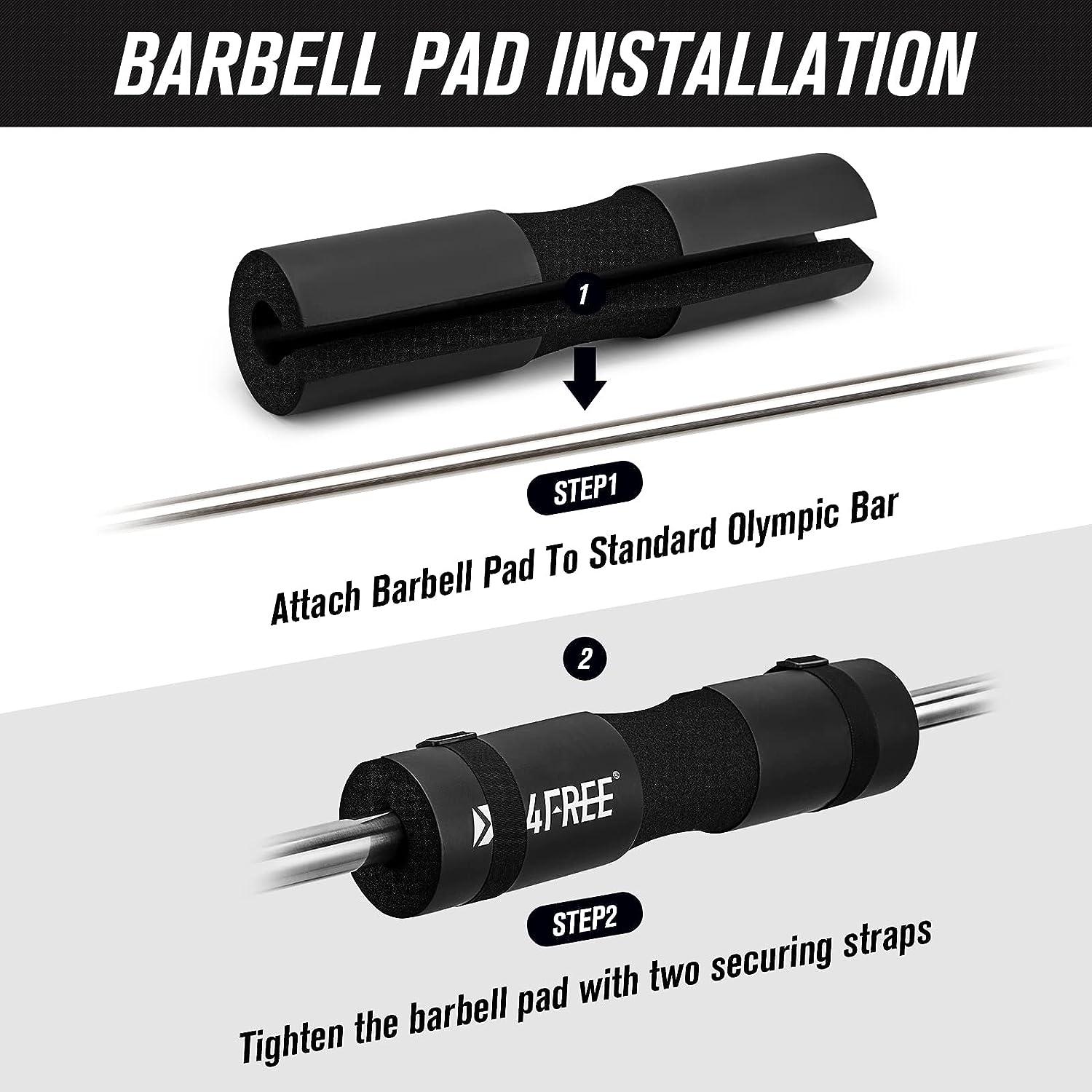 G4Free 9Pcs Barbell Pad Set for Squat, Hip Thrusts, Lunges, Leg day