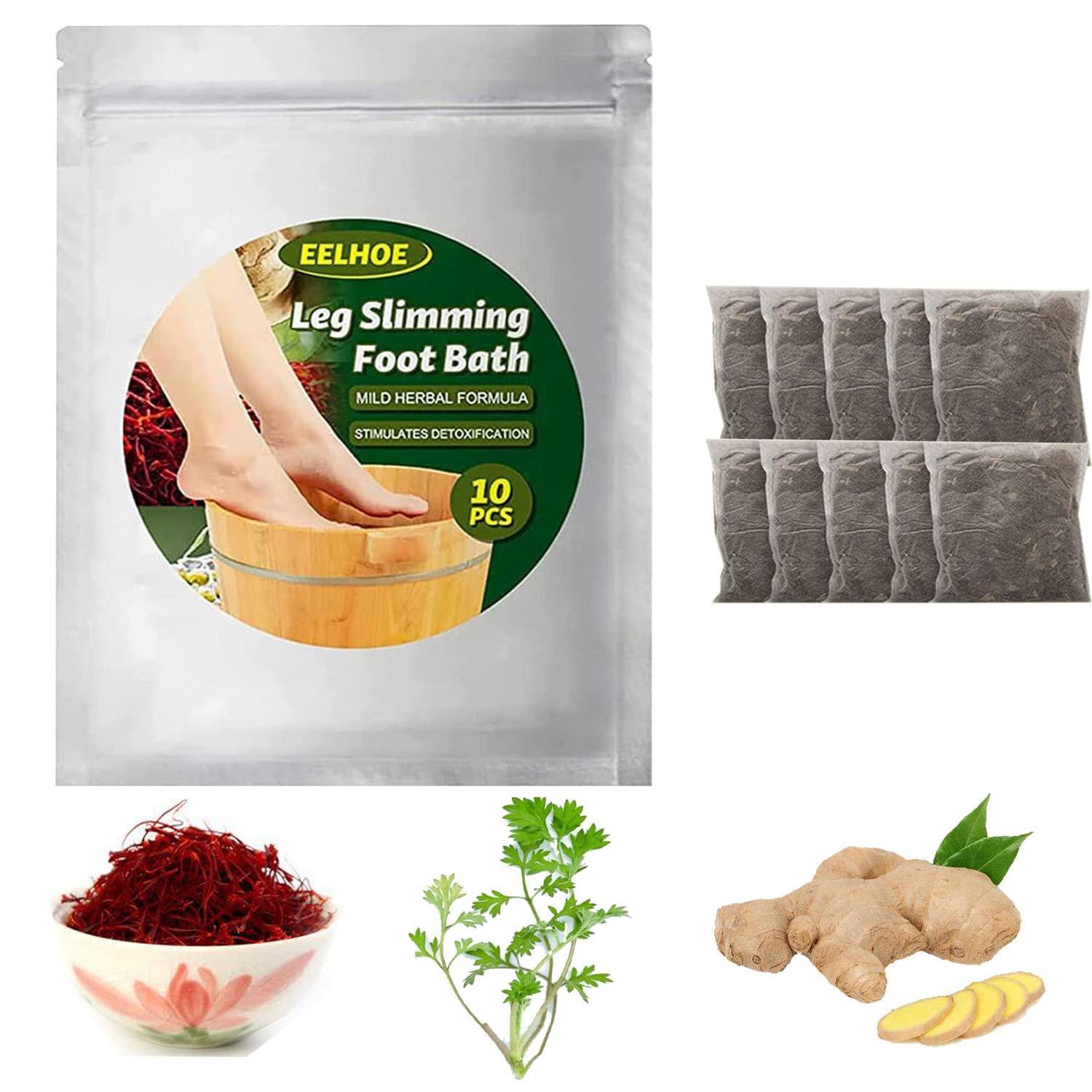 Lymphatic Drainage Ginger Foot Soak Natural Mugwort Herb Bath for