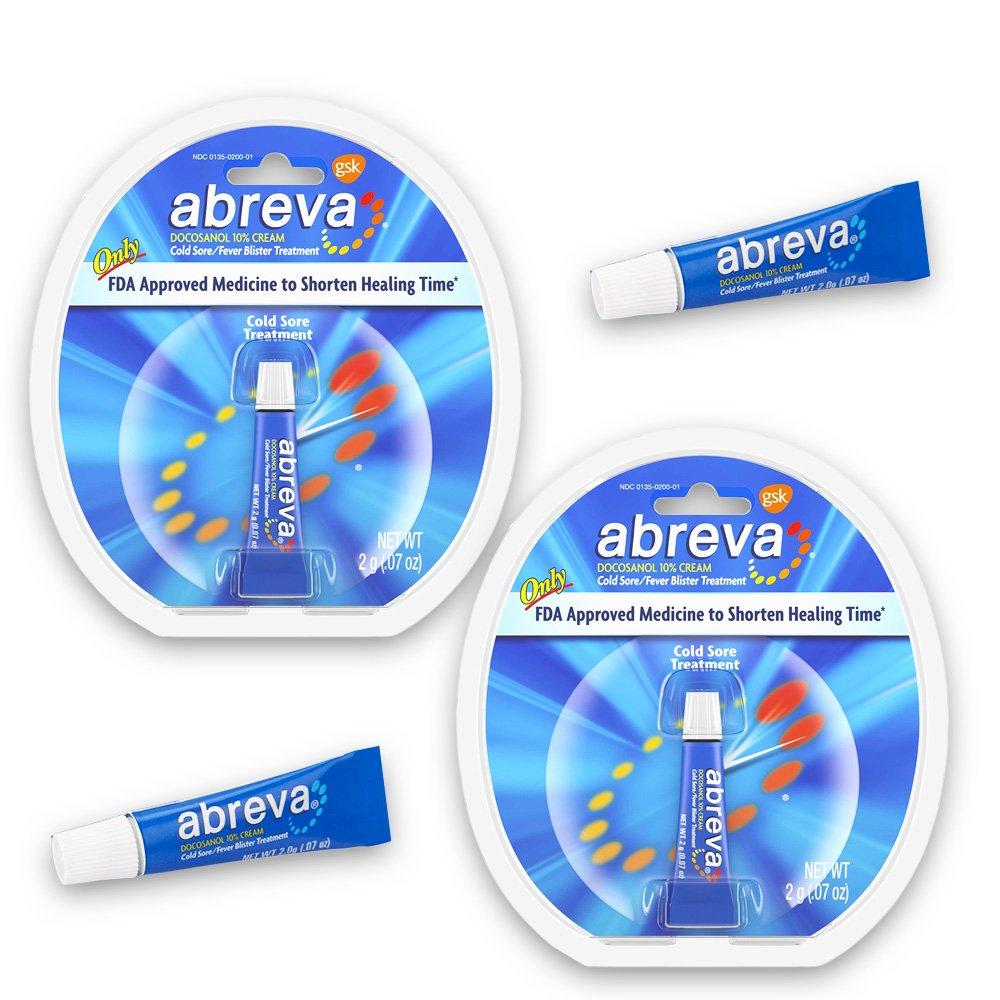 Abreva Cold Sore Fever Blister Treatment.07 Ounce Tube Pack of 2